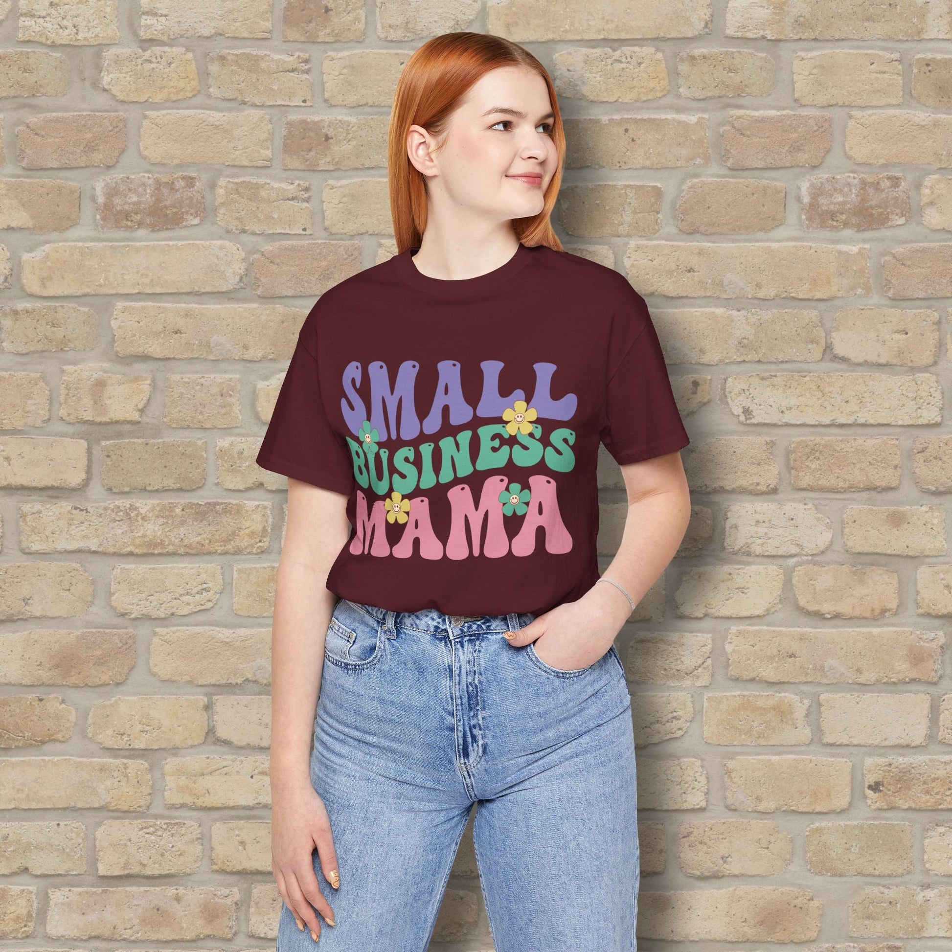 Mostly Text T-Shirts Small Business Mama Tee - Vibrant Styles