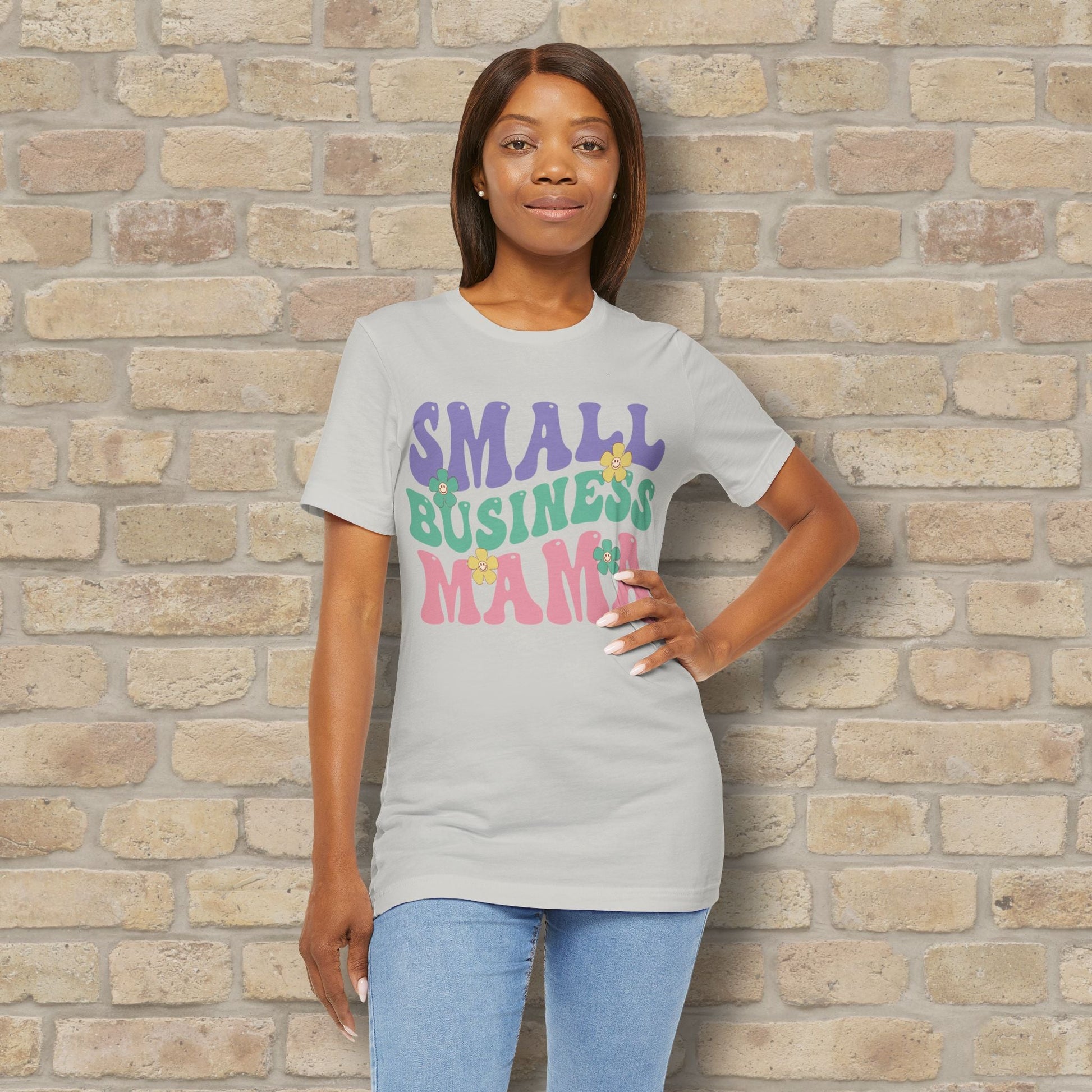 Mostly Text T-Shirts Small Business Mama Tee - Vibrant Styles