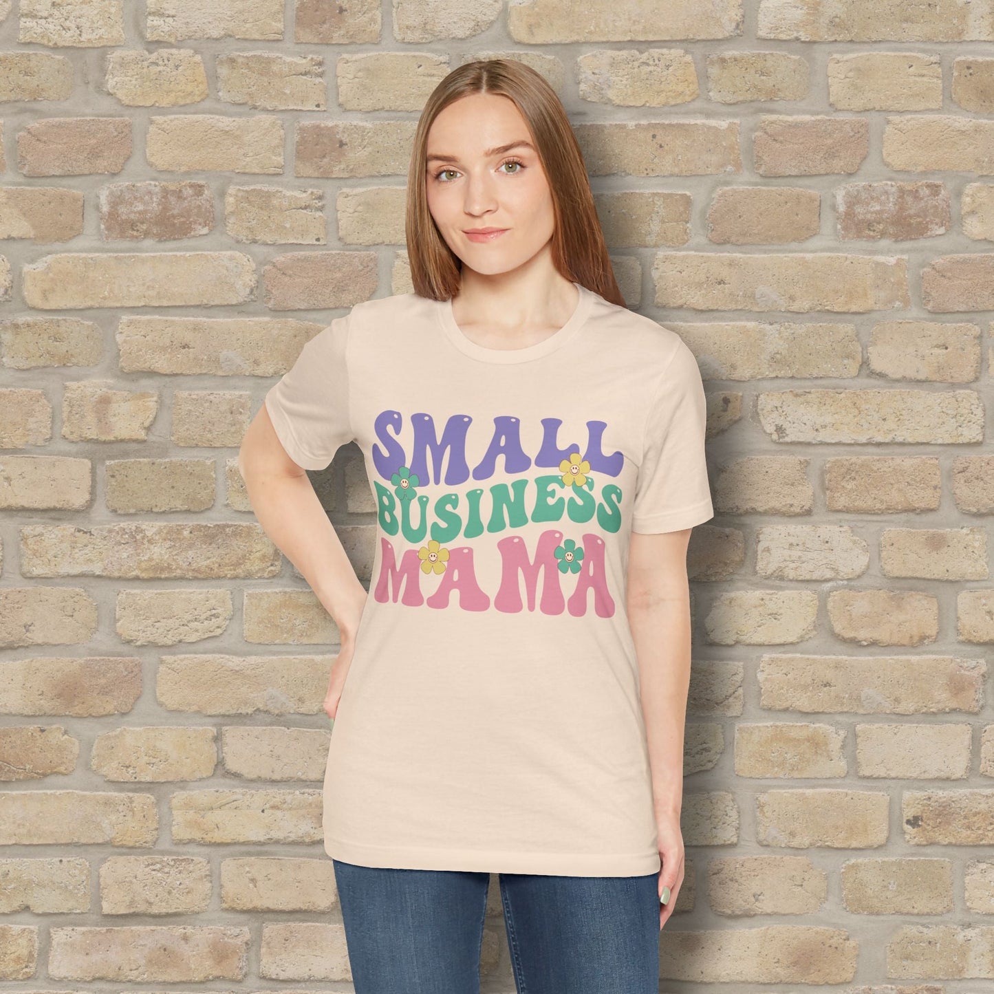 Mostly Text T-Shirts Small Business Mama Tee - Vibrant Styles