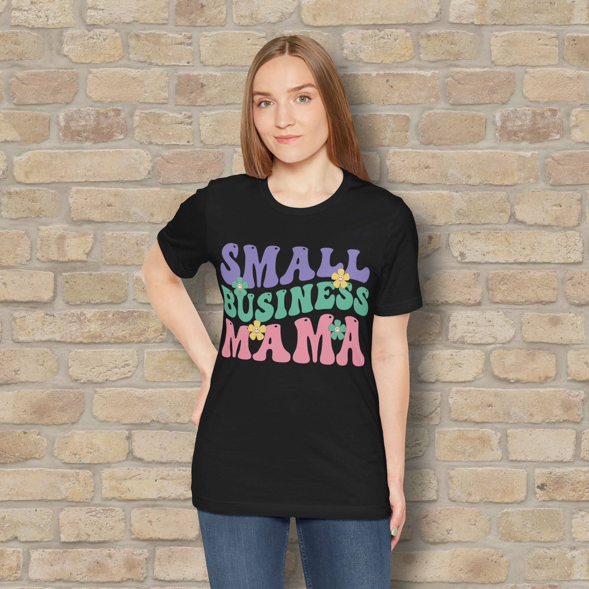 Mostly Text T-Shirts Small Business Mama Tee - Vibrant Styles