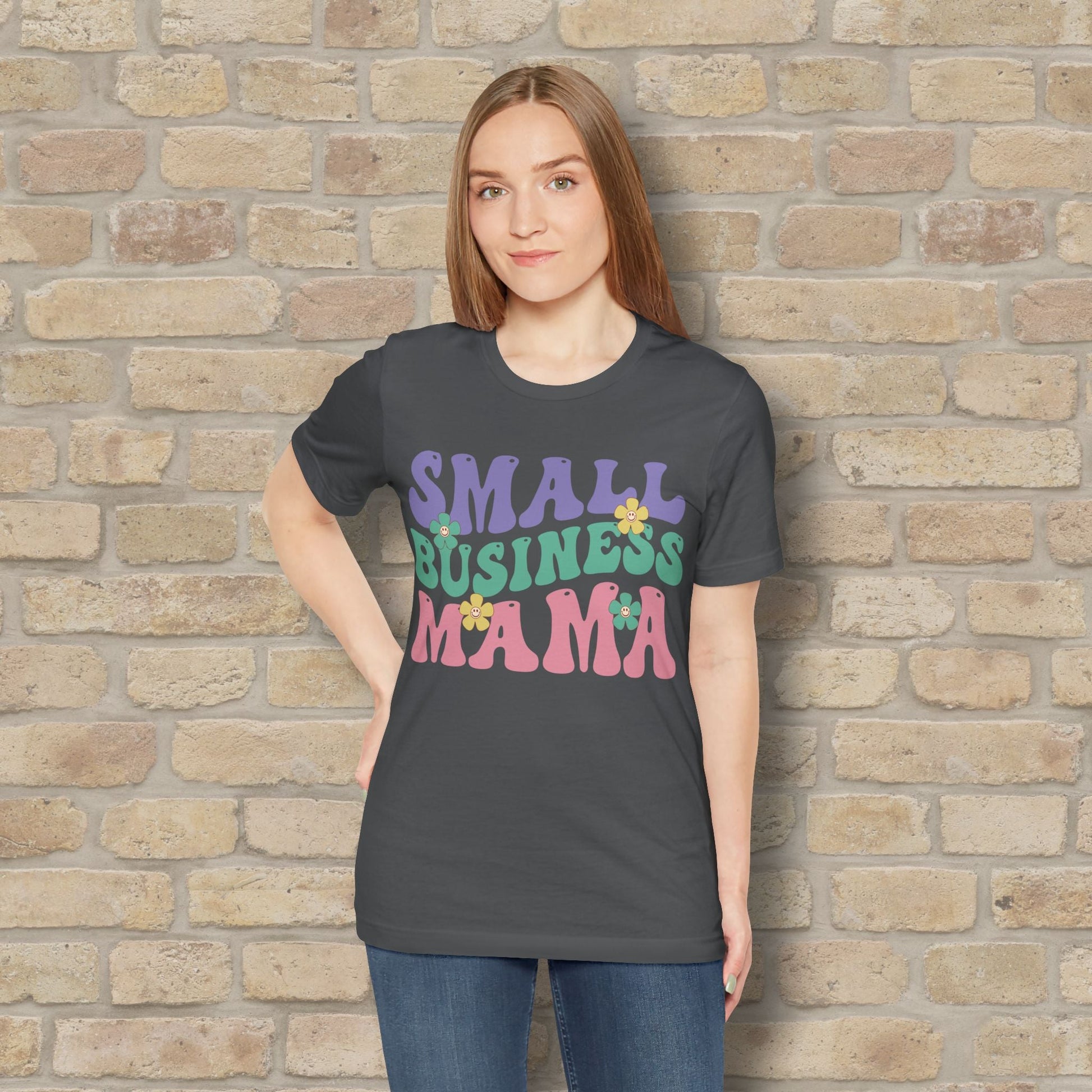 Mostly Text T-Shirts Small Business Mama Tee - Vibrant Styles