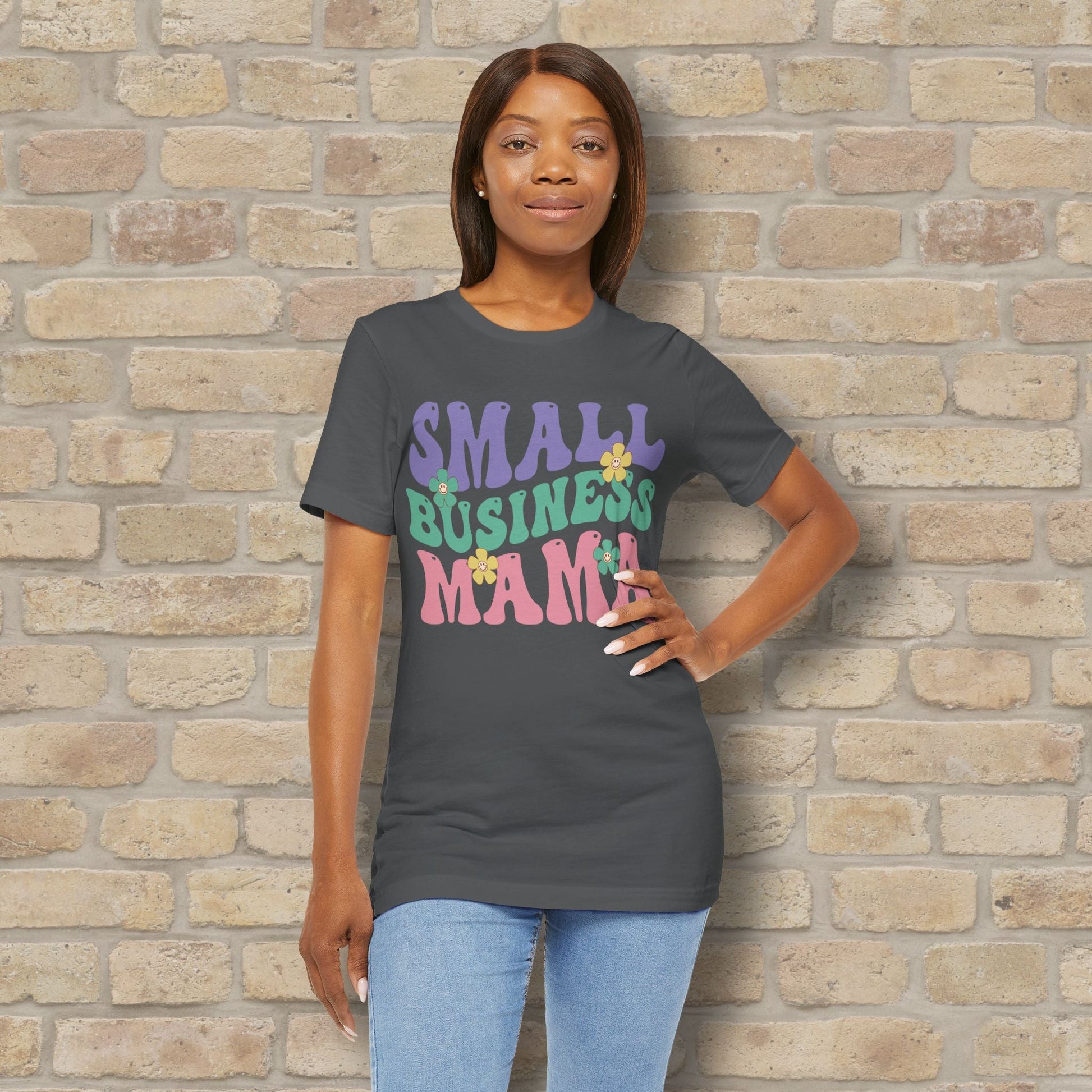 Mostly Text T-Shirts Small Business Mama Tee - Vibrant Styles