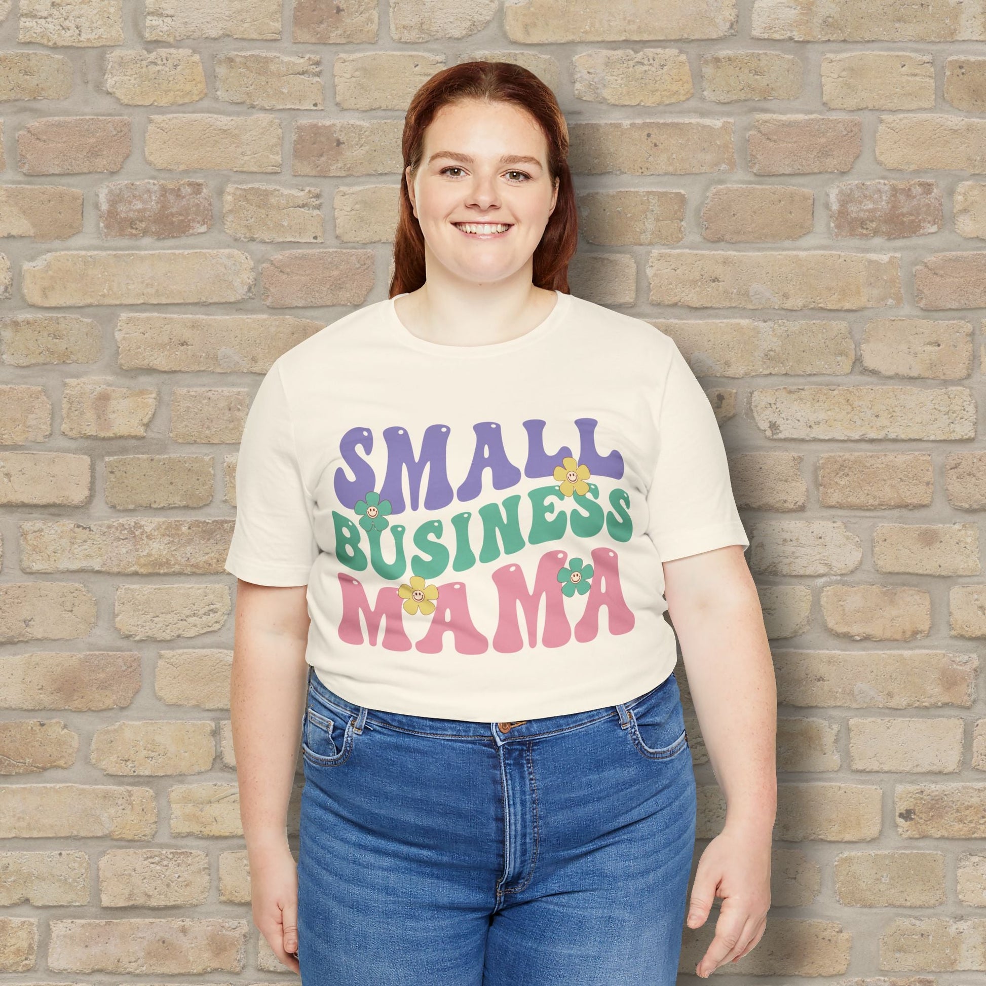 Mostly Text T-Shirts Small Business Mama Tee - Vibrant Styles