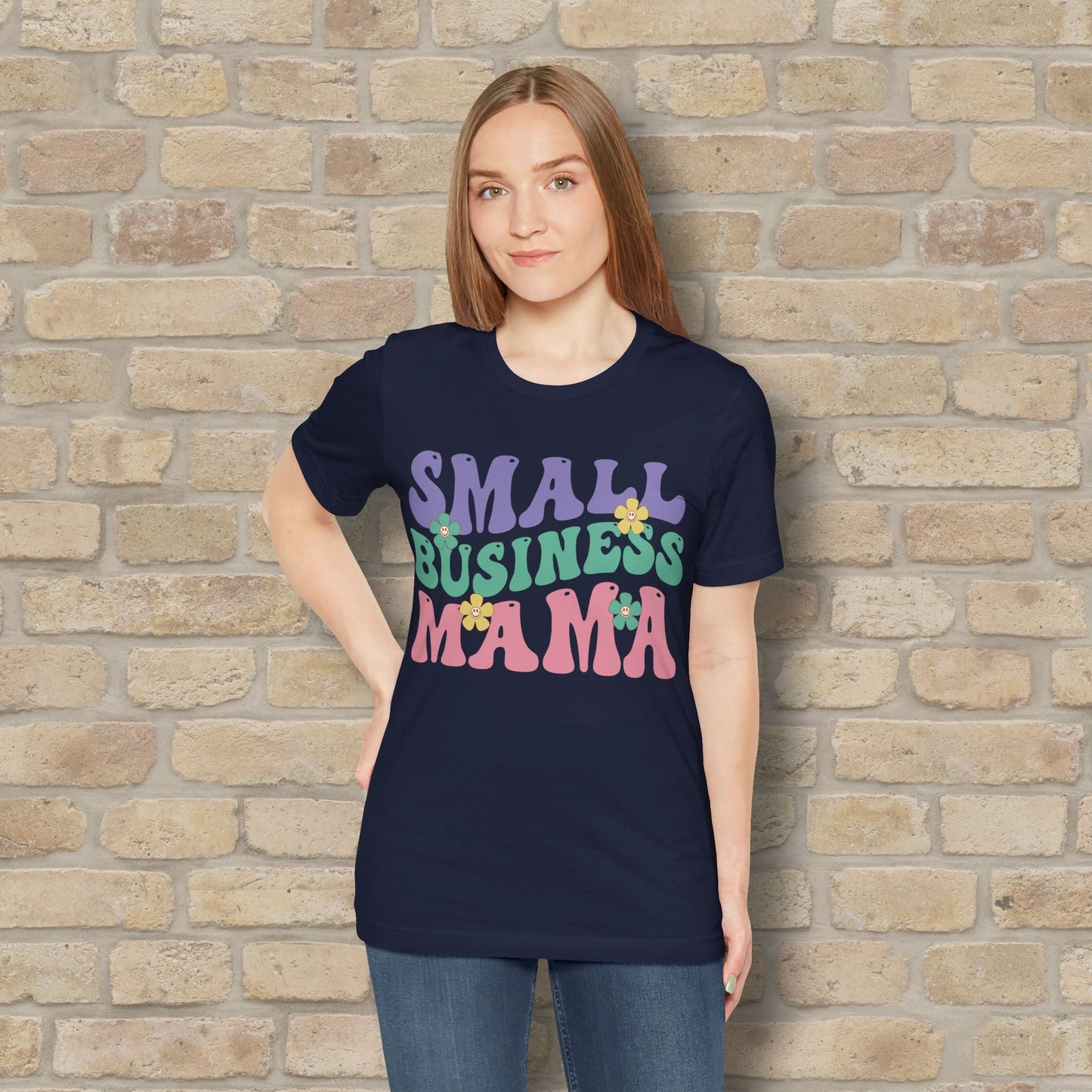 Mostly Text T-Shirts Small Business Mama Tee - Vibrant Styles
