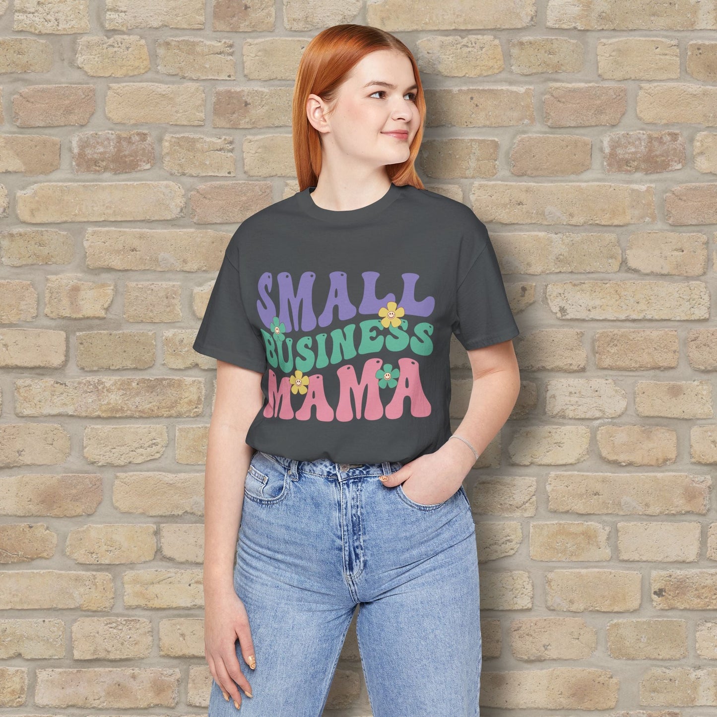 Mostly Text T-Shirts Small Business Mama Tee - Vibrant Styles