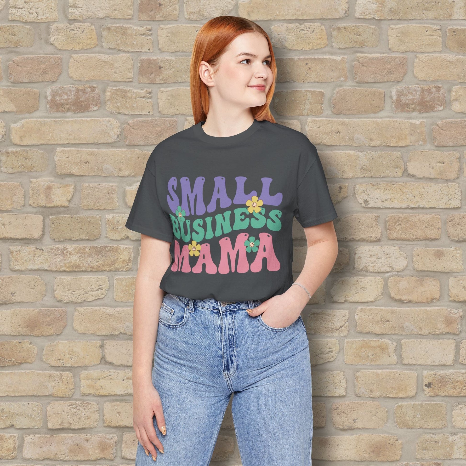 Mostly Text T-Shirts Small Business Mama Tee - Vibrant Styles