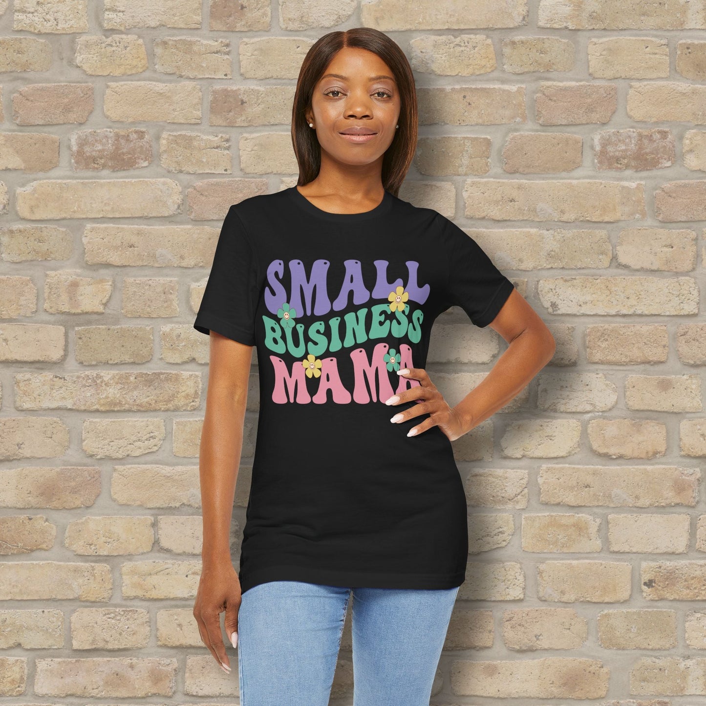Mostly Text T-Shirts Small Business Mama Tee - Vibrant Styles