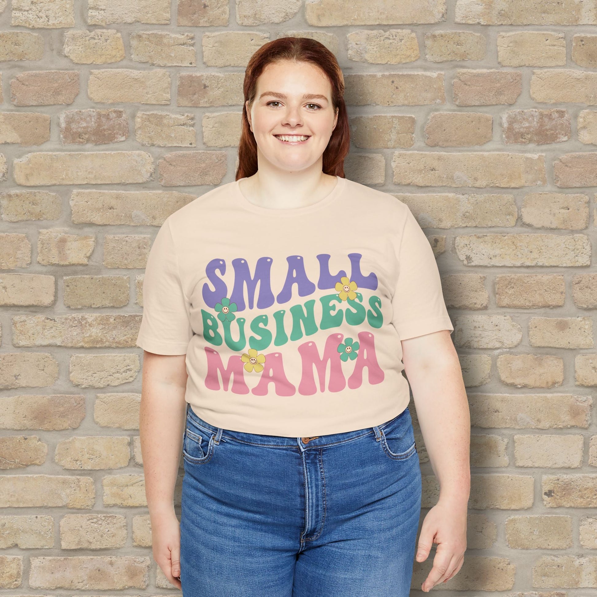 Mostly Text T-Shirts Small Business Mama Tee - Vibrant Styles