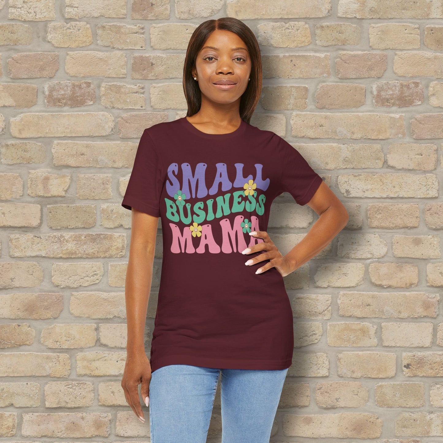 Mostly Text T-Shirts Small Business Mama Tee - Vibrant Styles