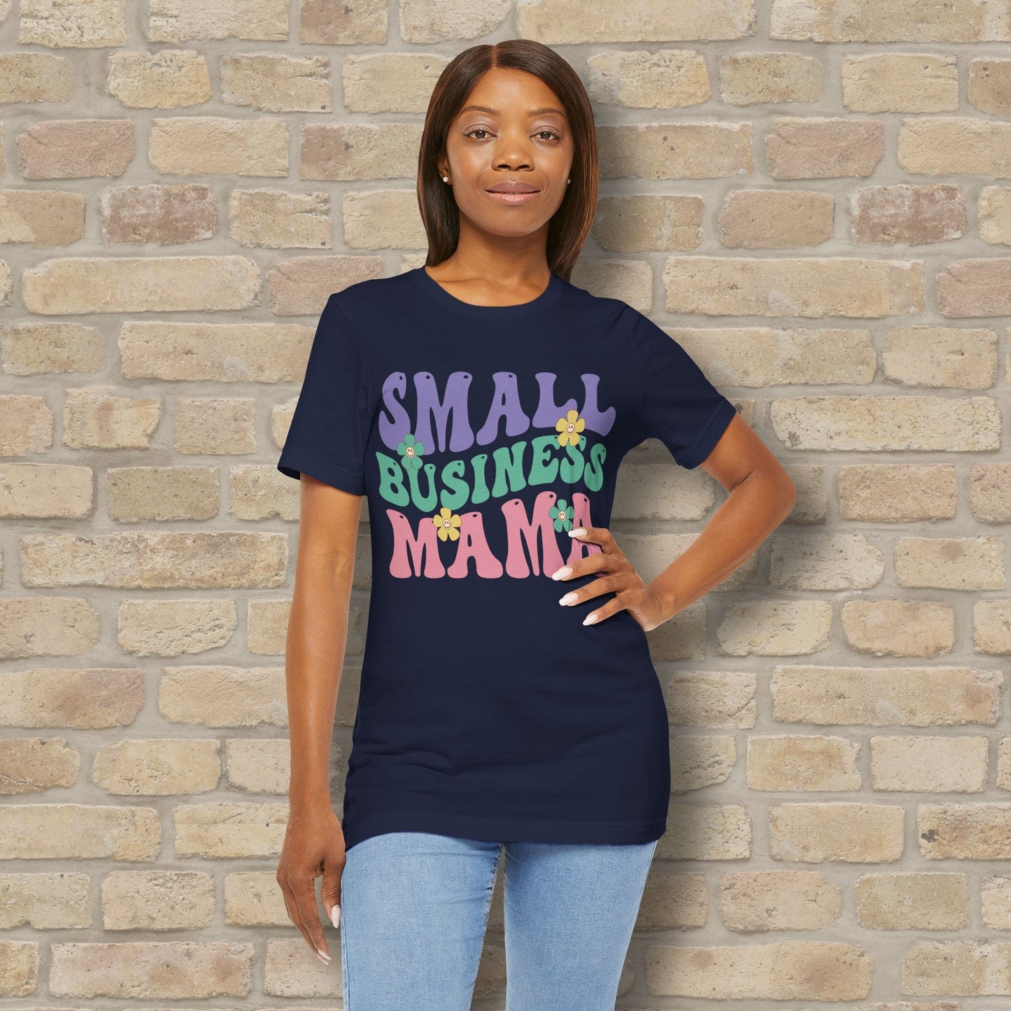 Mostly Text T-Shirts Small Business Mama Tee - Vibrant Styles