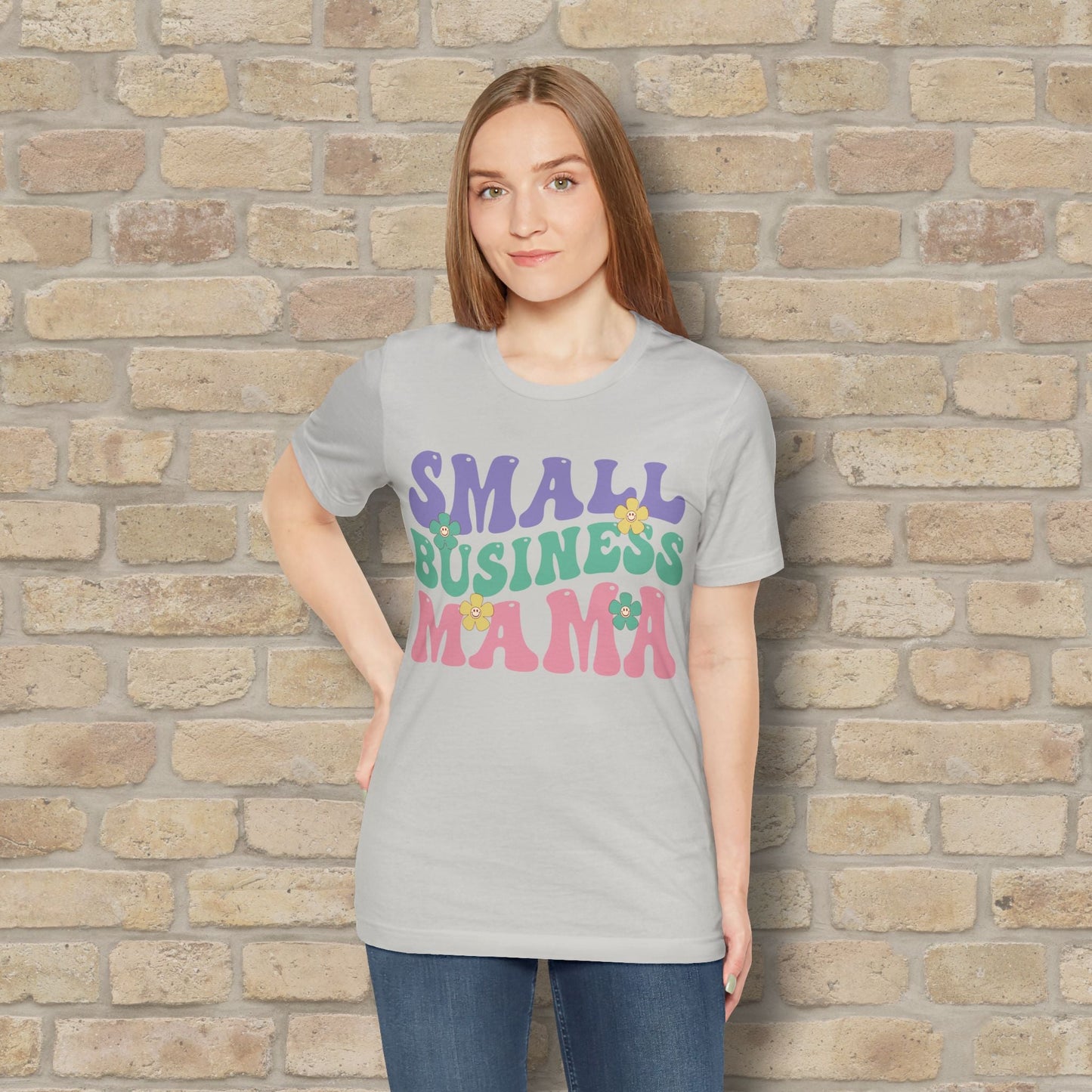 Mostly Text T-Shirts Small Business Mama Tee - Vibrant Styles