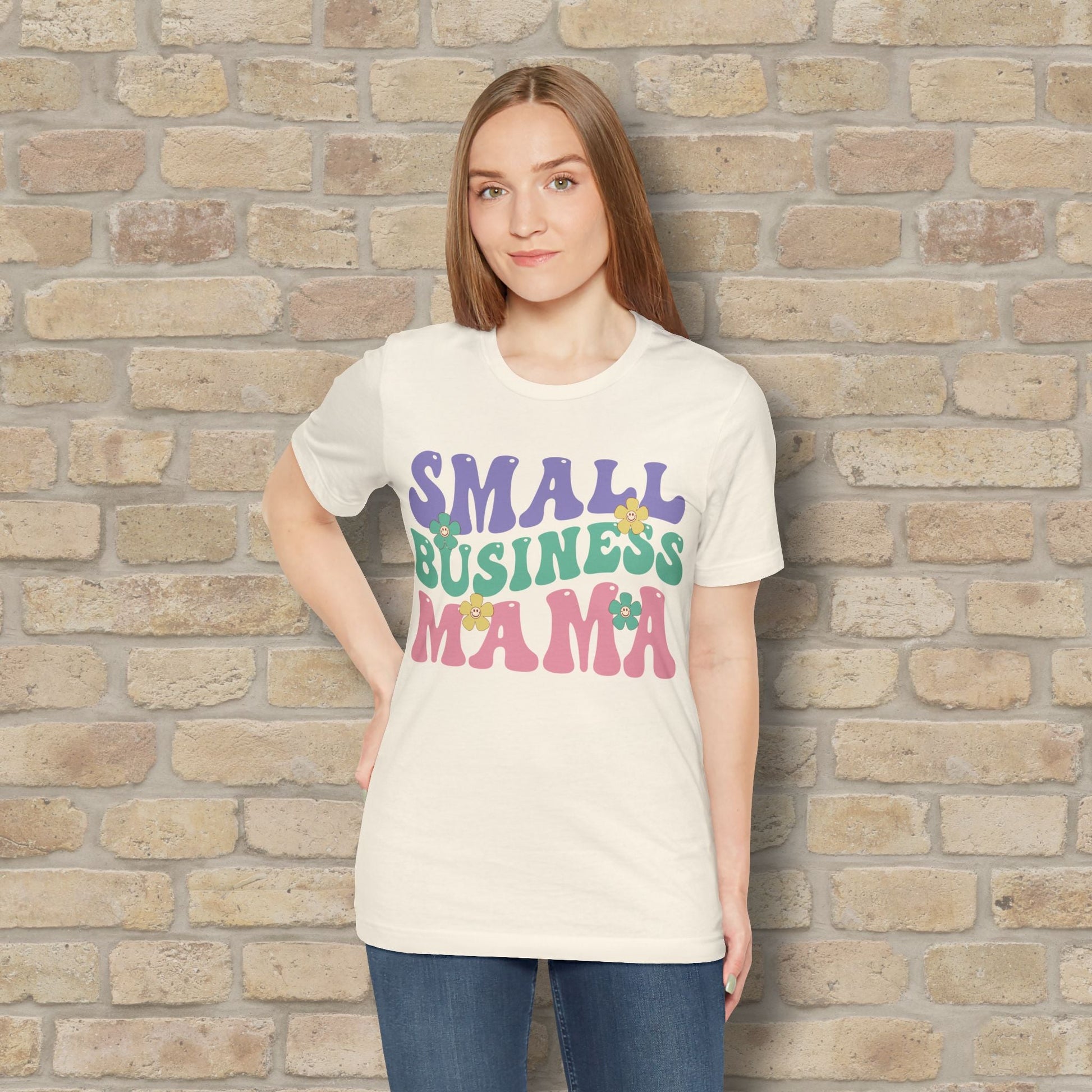 Mostly Text T-Shirts Small Business Mama Tee - Vibrant Styles