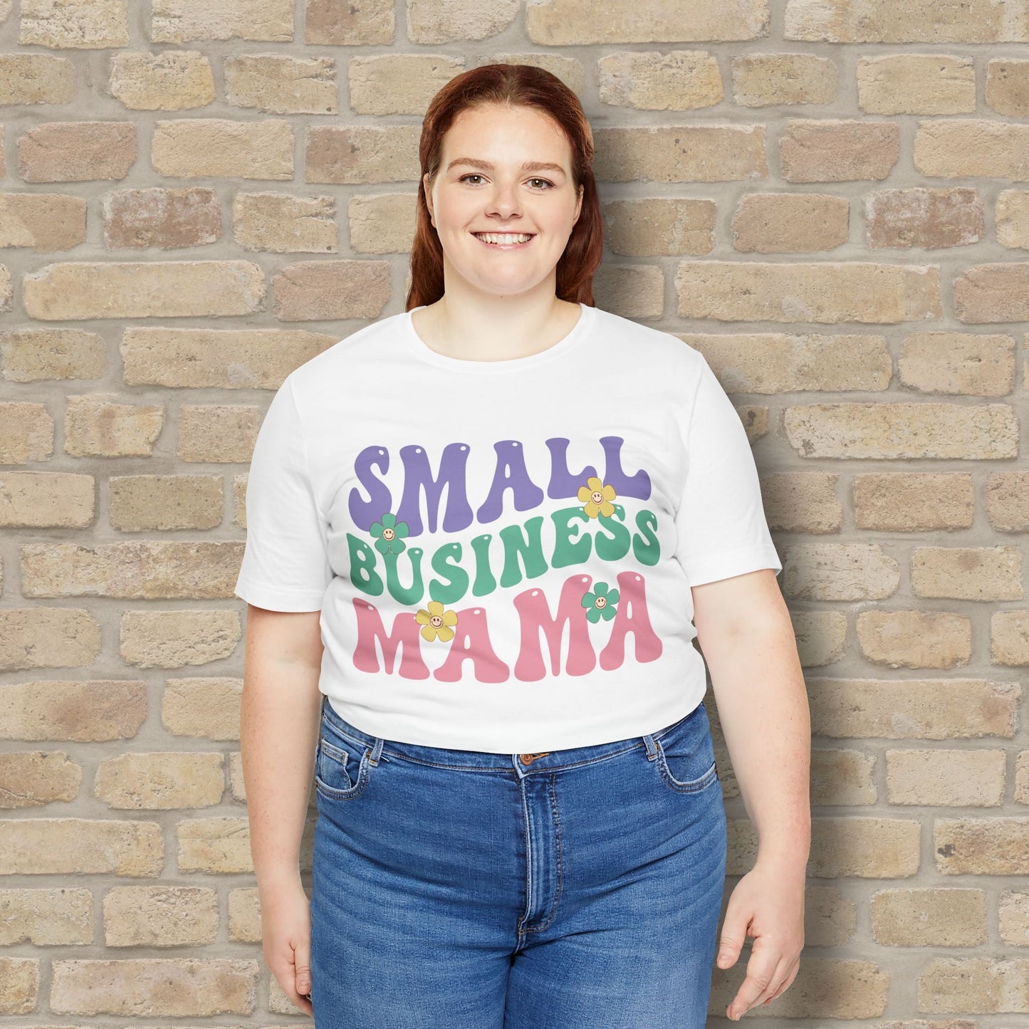 Mostly Text T-Shirts Small Business Mama Tee - Vibrant Styles