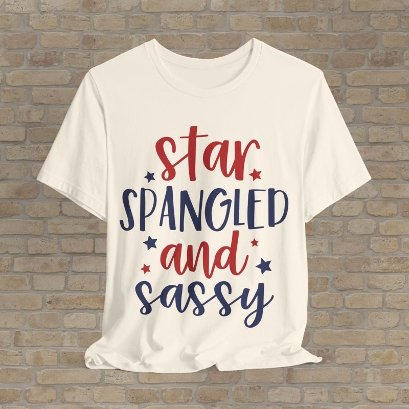 Mostly Text T-Shirts Star Spangled Sass Tee - Vibrant Styles
