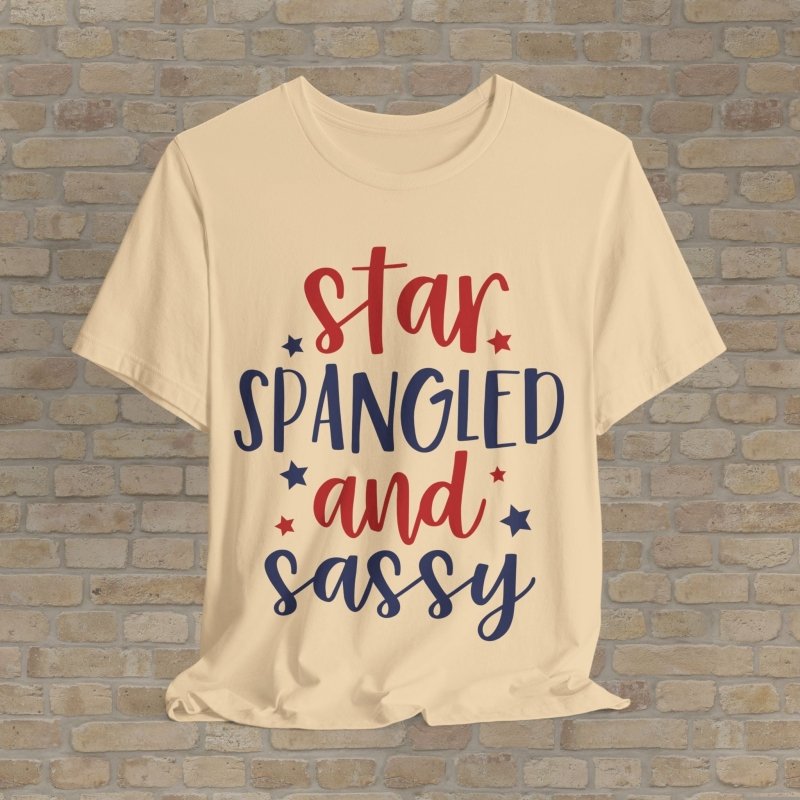 Mostly Text T-Shirts Star Spangled Sass Tee - Vibrant Styles