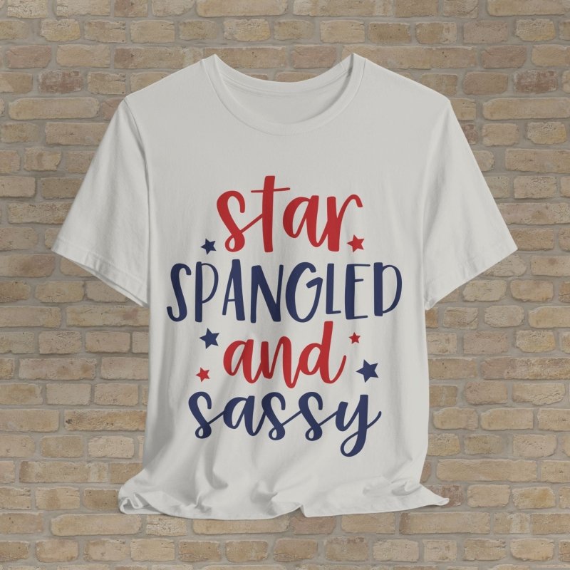 Mostly Text T-Shirts Star Spangled Sass Tee - Vibrant Styles