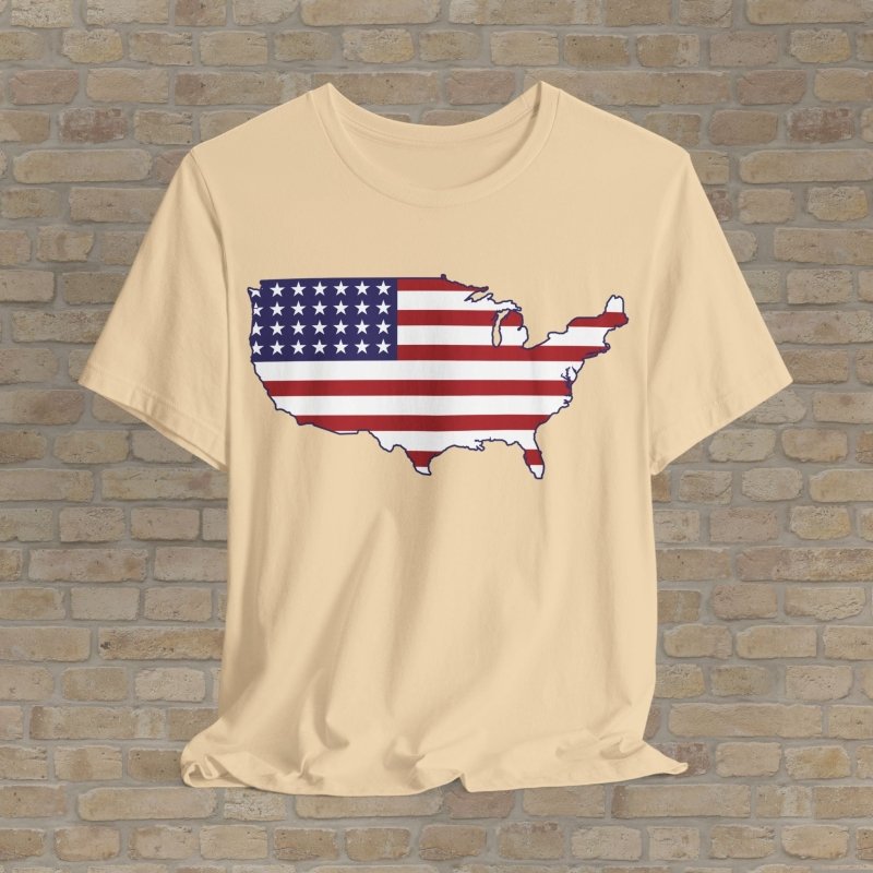 Graphic Only T-Shirt Stars & Stripes Map Tee - Vibrant Styles