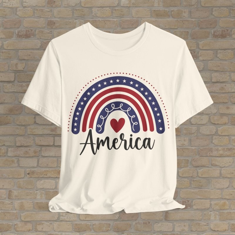 Graphic & Text T-Shirts Stars & Stripes Rainbow Tee - Vibrant Styles