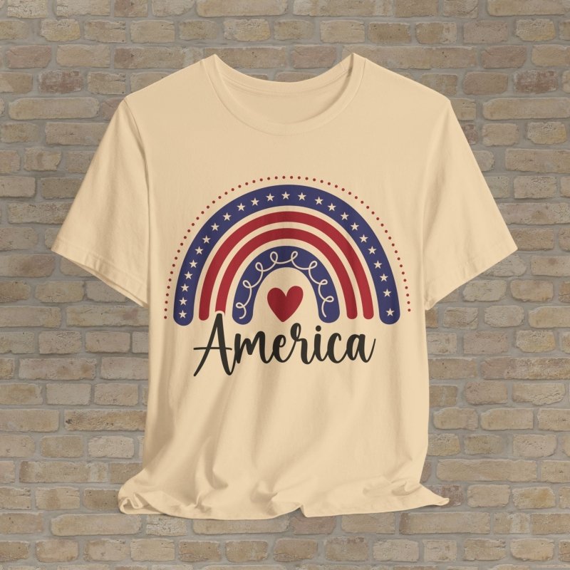 Graphic & Text T-Shirts Stars & Stripes Rainbow Tee - Vibrant Styles