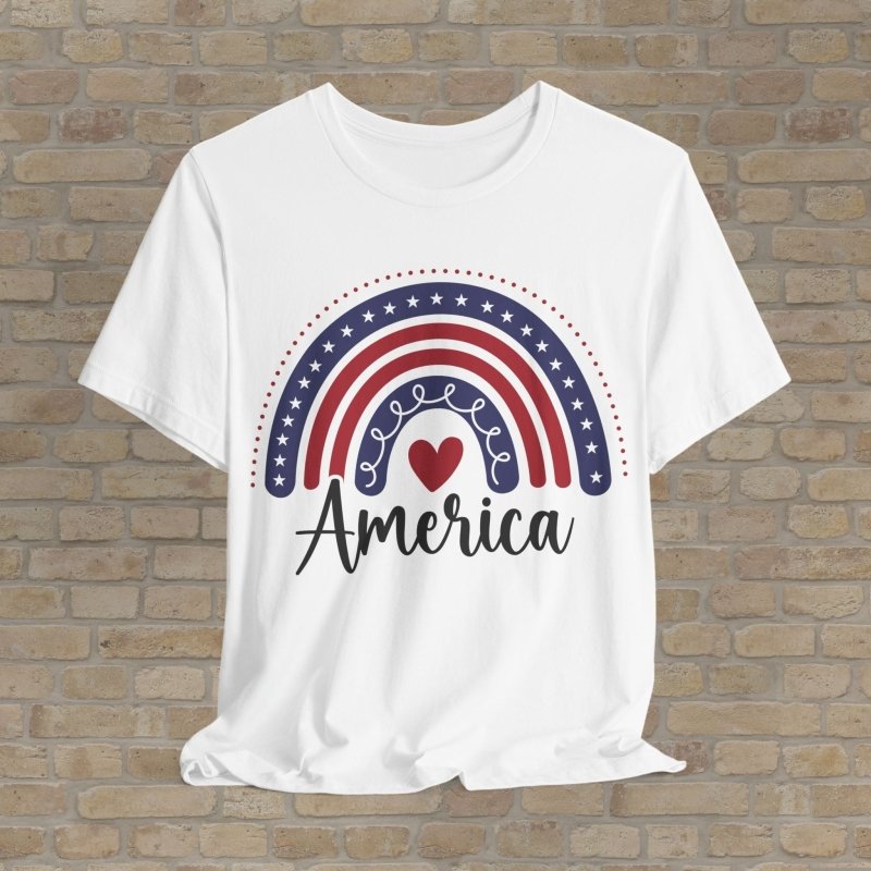 Graphic & Text T-Shirts Stars & Stripes Rainbow Tee - Vibrant Styles
