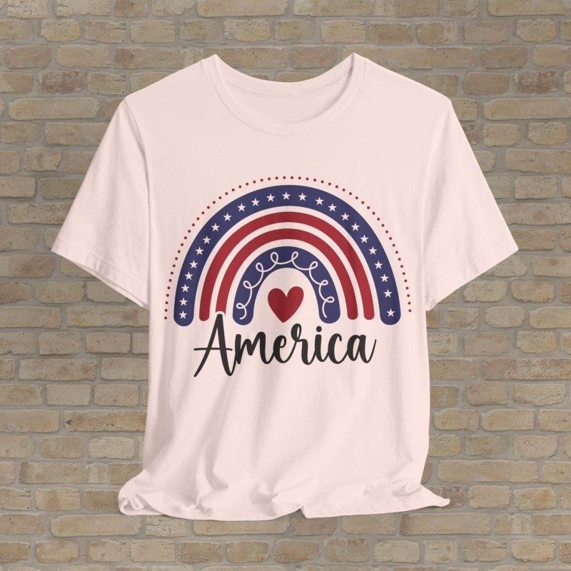 Graphic & Text T-Shirts Stars & Stripes Rainbow Tee - Vibrant Styles