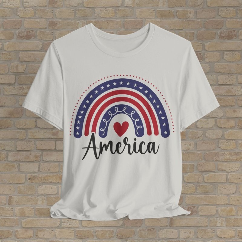 Graphic & Text T-Shirts Stars & Stripes Rainbow Tee - Vibrant Styles