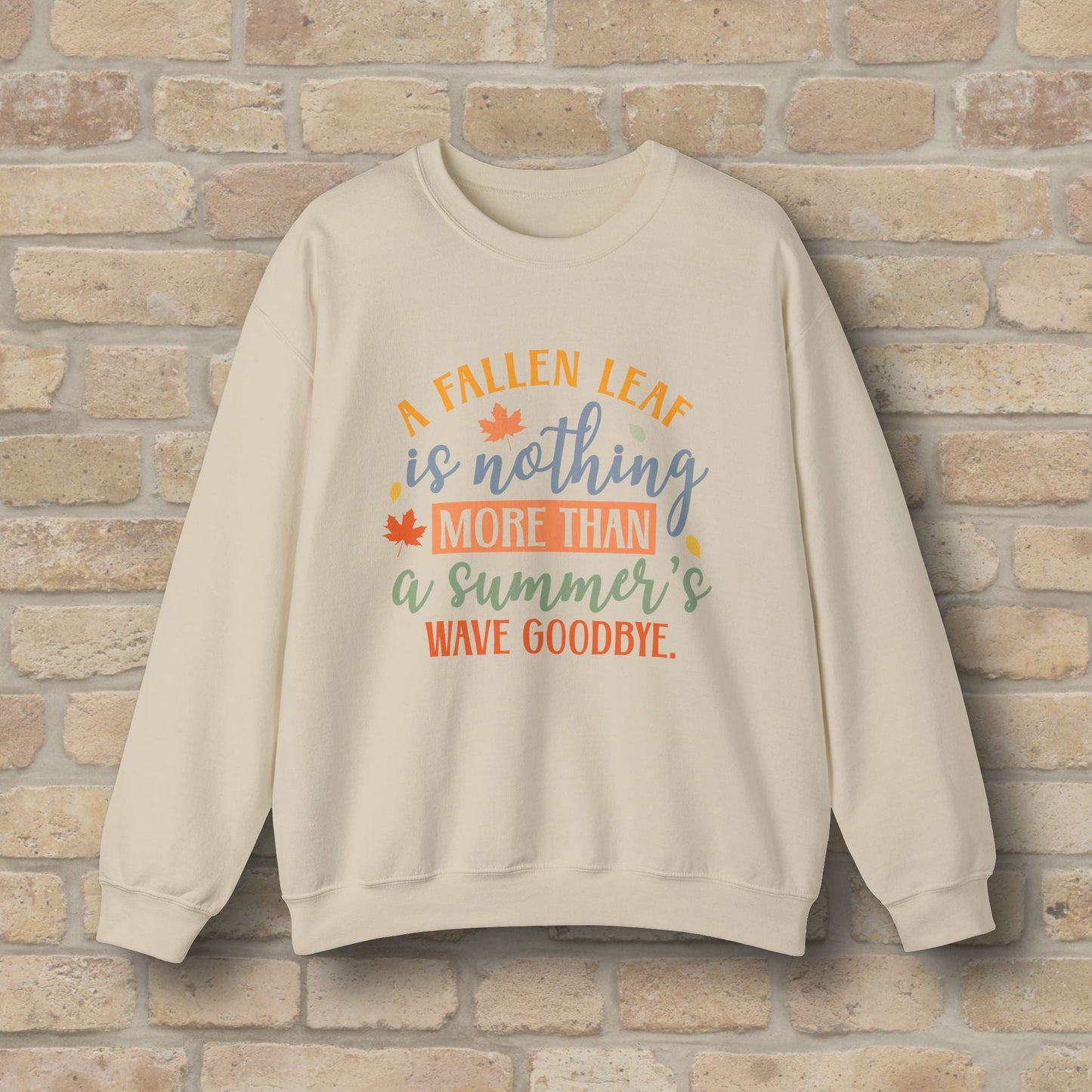 Mostly Text Summer's Wave Goodbye Sweatshirt - Vibrant Styles