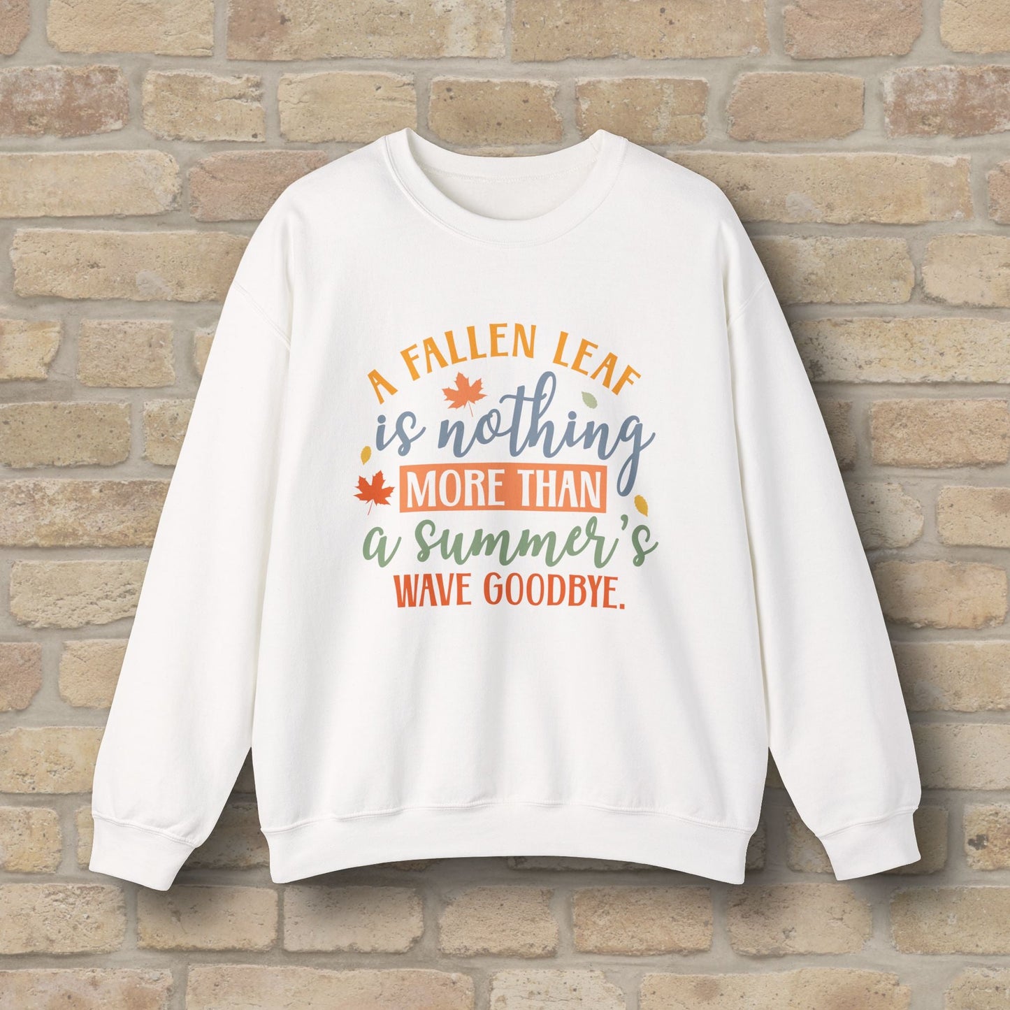 Mostly Text Summer's Wave Goodbye Sweatshirt - Vibrant Styles