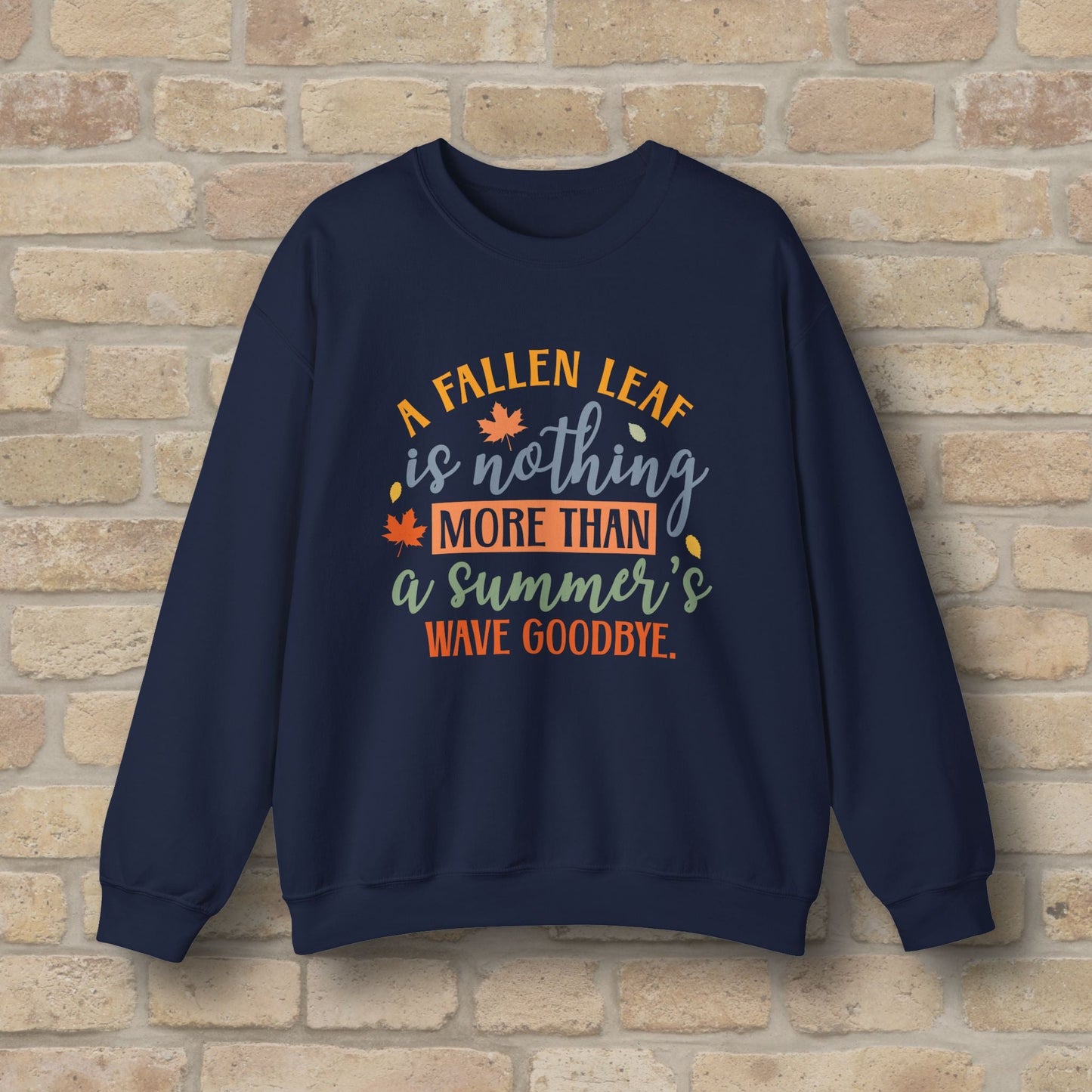 Mostly Text Summer's Wave Goodbye Sweatshirt - Vibrant Styles