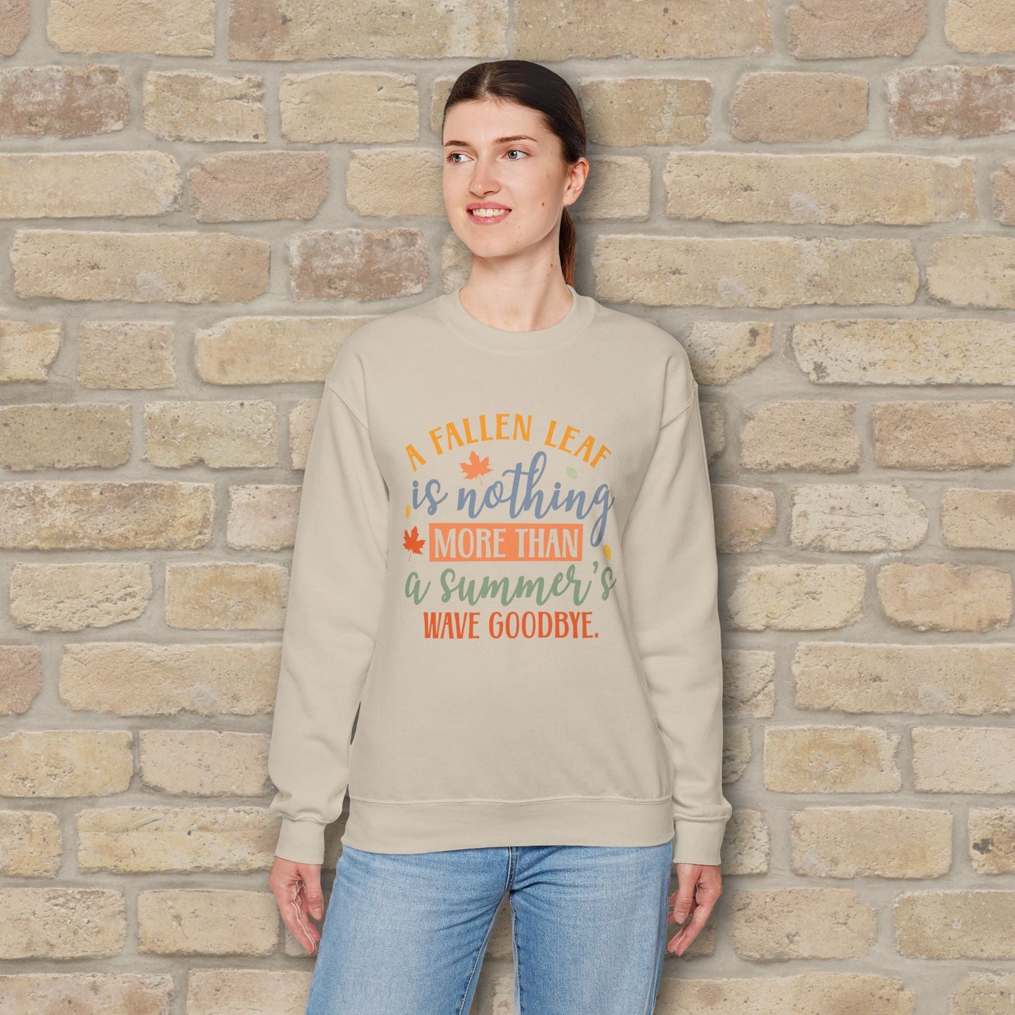 Mostly Text Summer's Wave Goodbye Sweatshirt - Vibrant Styles