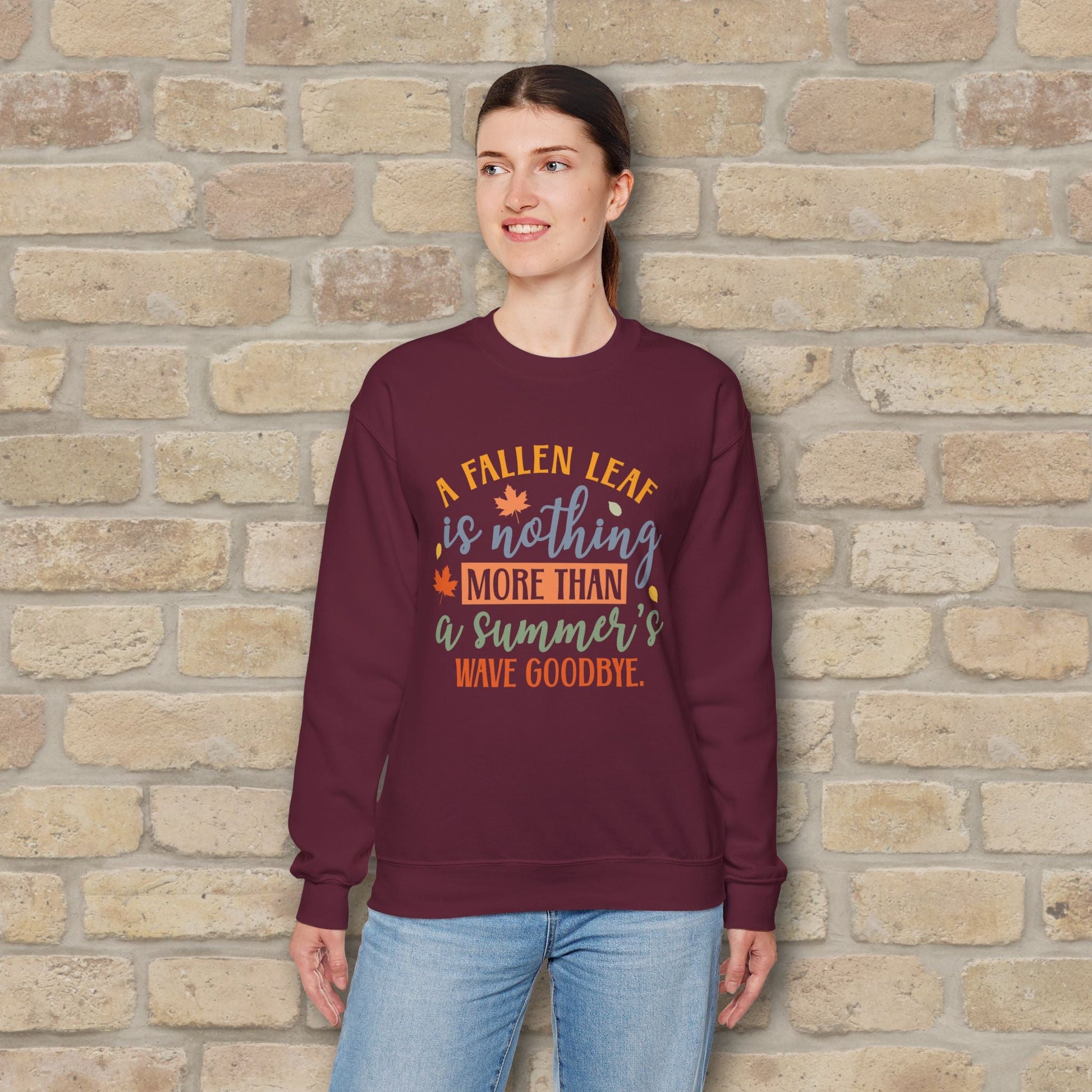 Mostly Text Summer's Wave Goodbye Sweatshirt - Vibrant Styles