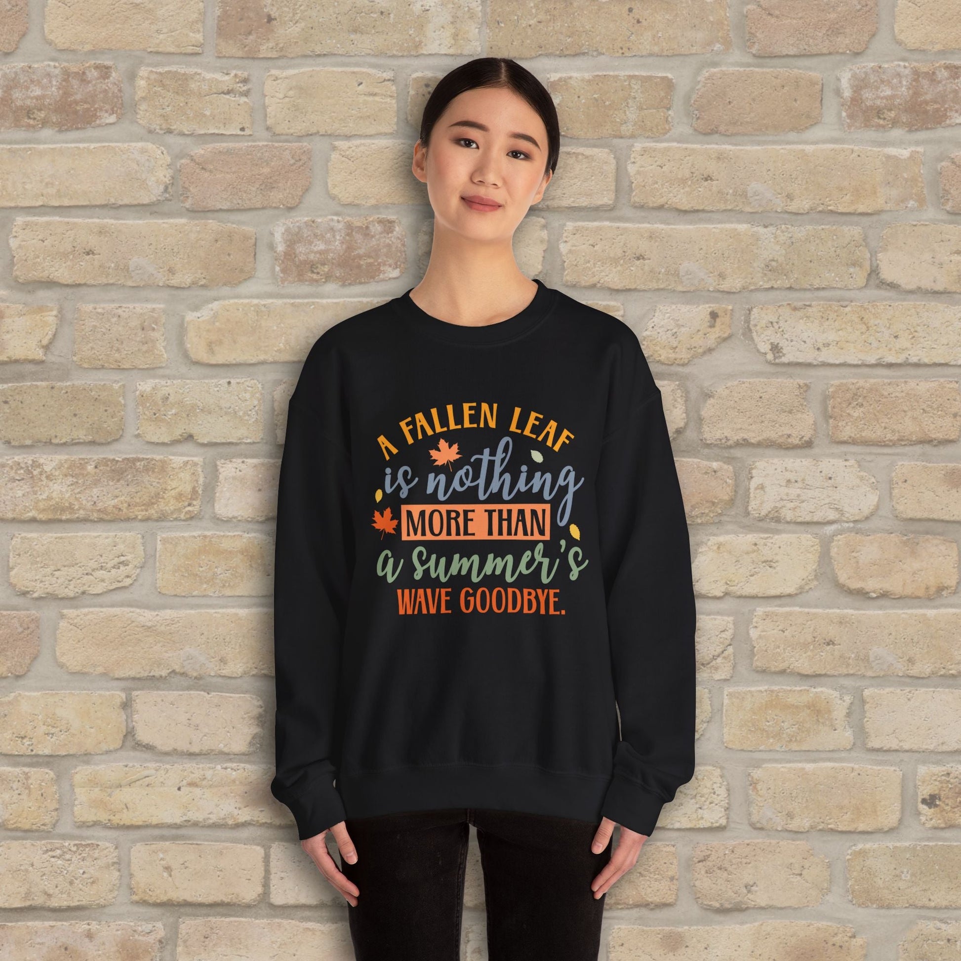 Mostly Text Summer's Wave Goodbye Sweatshirt - Vibrant Styles