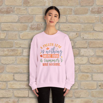 Mostly Text Summer's Wave Goodbye Sweatshirt - Vibrant Styles