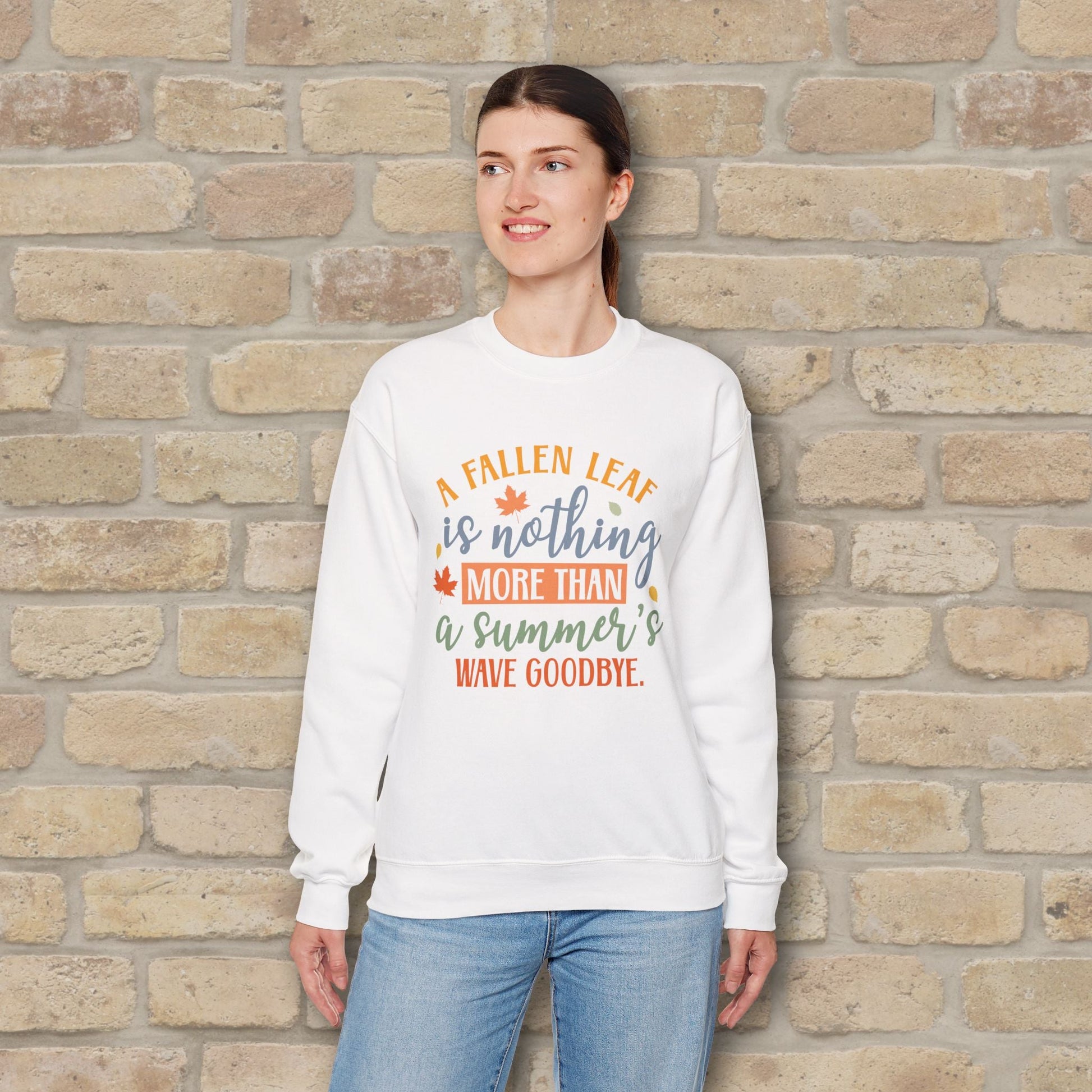 Mostly Text Summer's Wave Goodbye Sweatshirt - Vibrant Styles