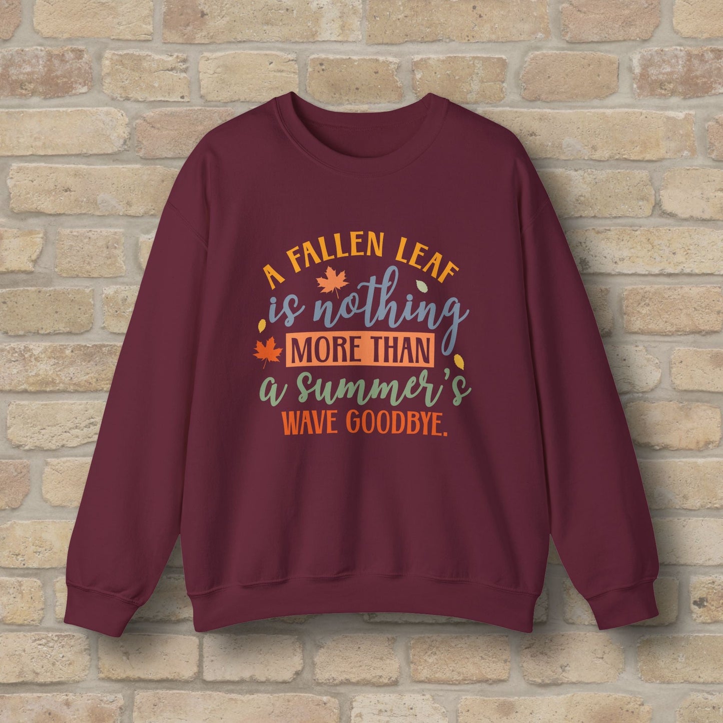 Mostly Text Summer's Wave Goodbye Sweatshirt - Vibrant Styles