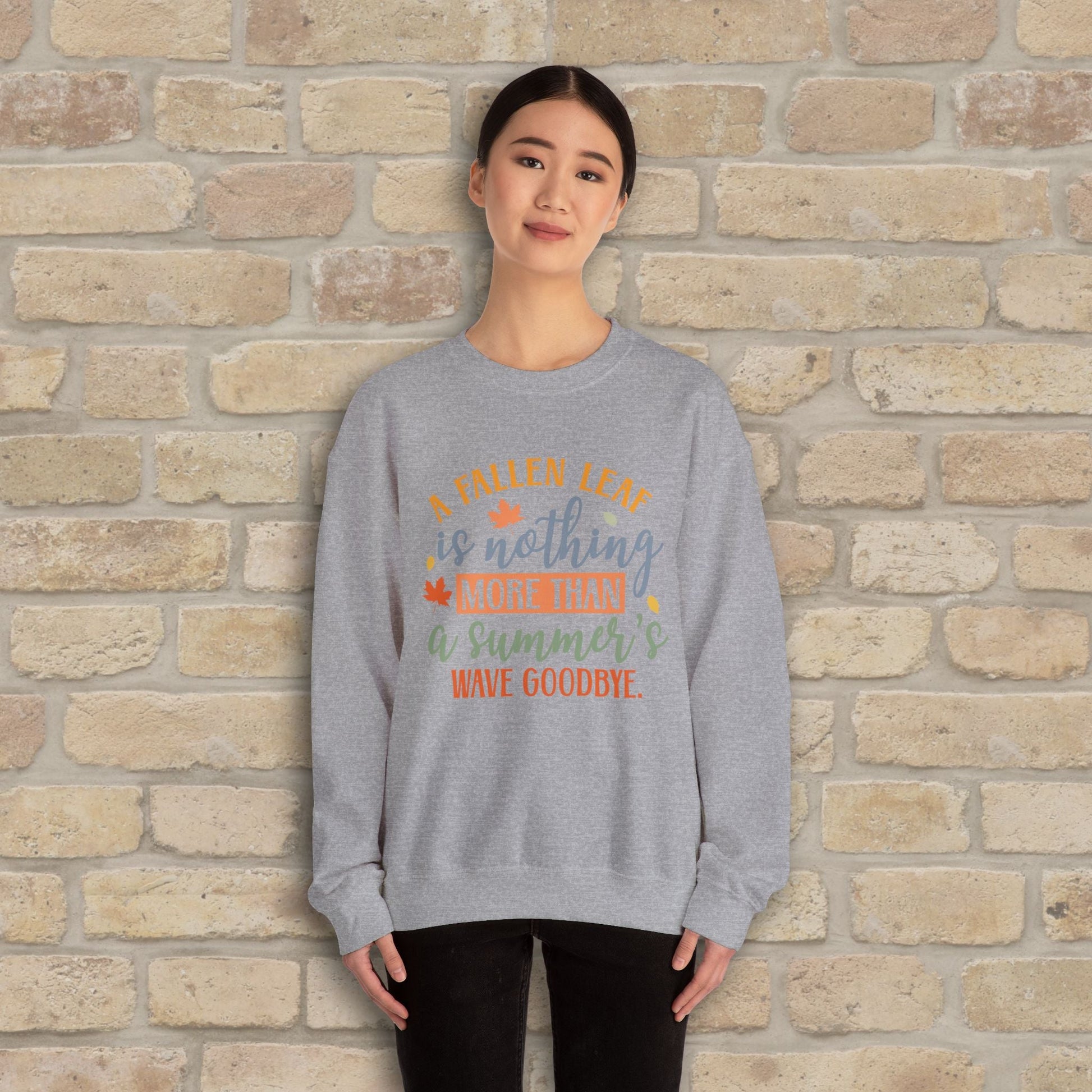 Mostly Text Summer's Wave Goodbye Sweatshirt - Vibrant Styles