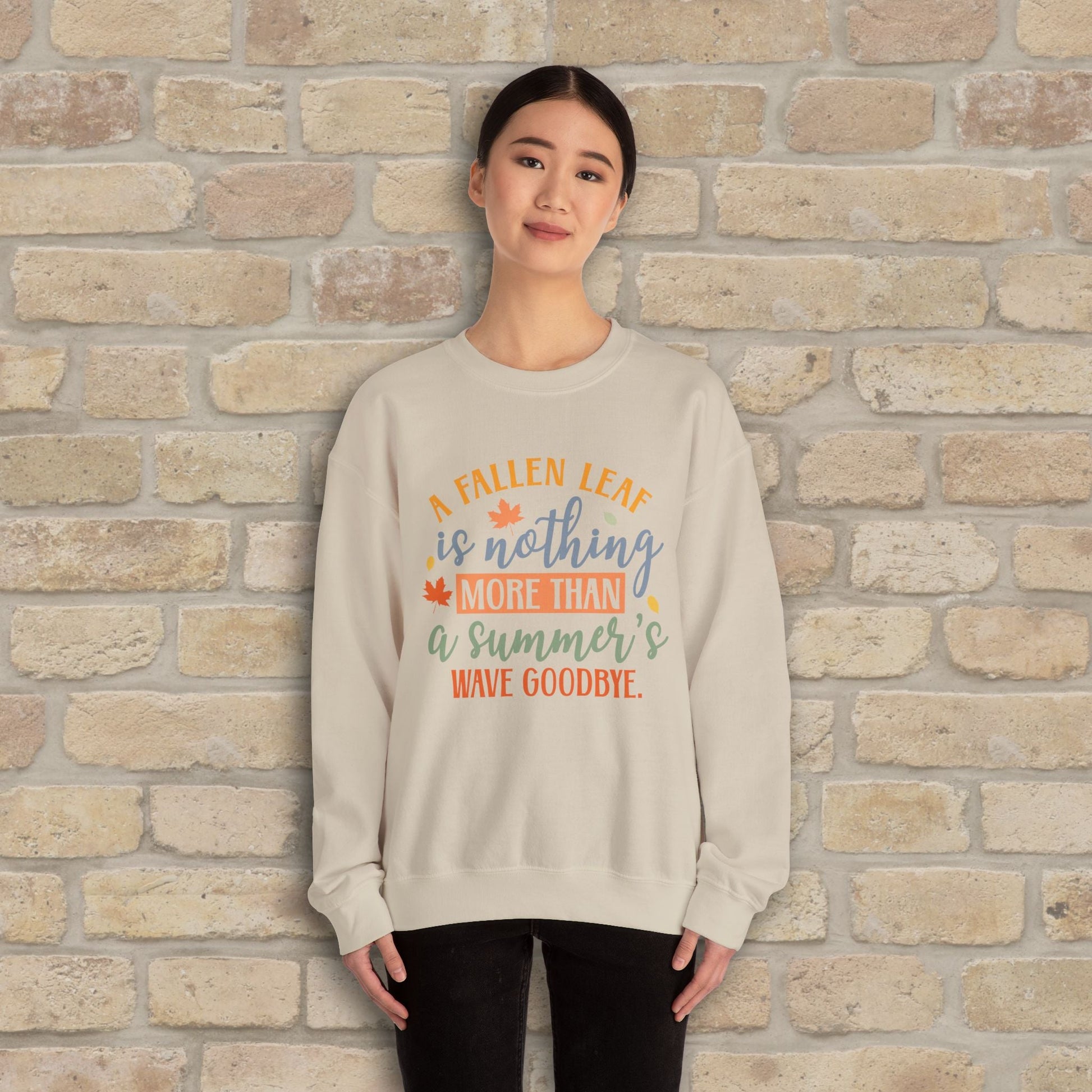 Mostly Text Summer's Wave Goodbye Sweatshirt - Vibrant Styles