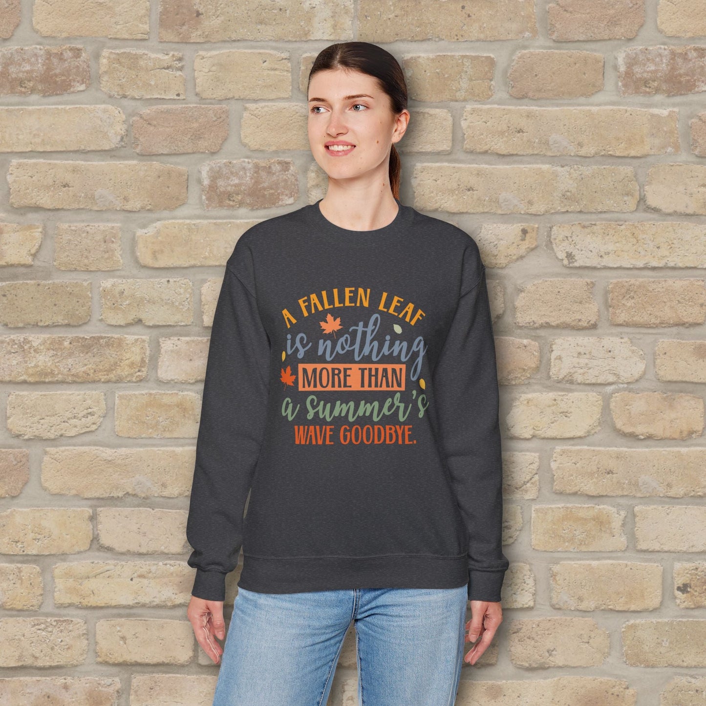 Mostly Text Summer's Wave Goodbye Sweatshirt - Vibrant Styles