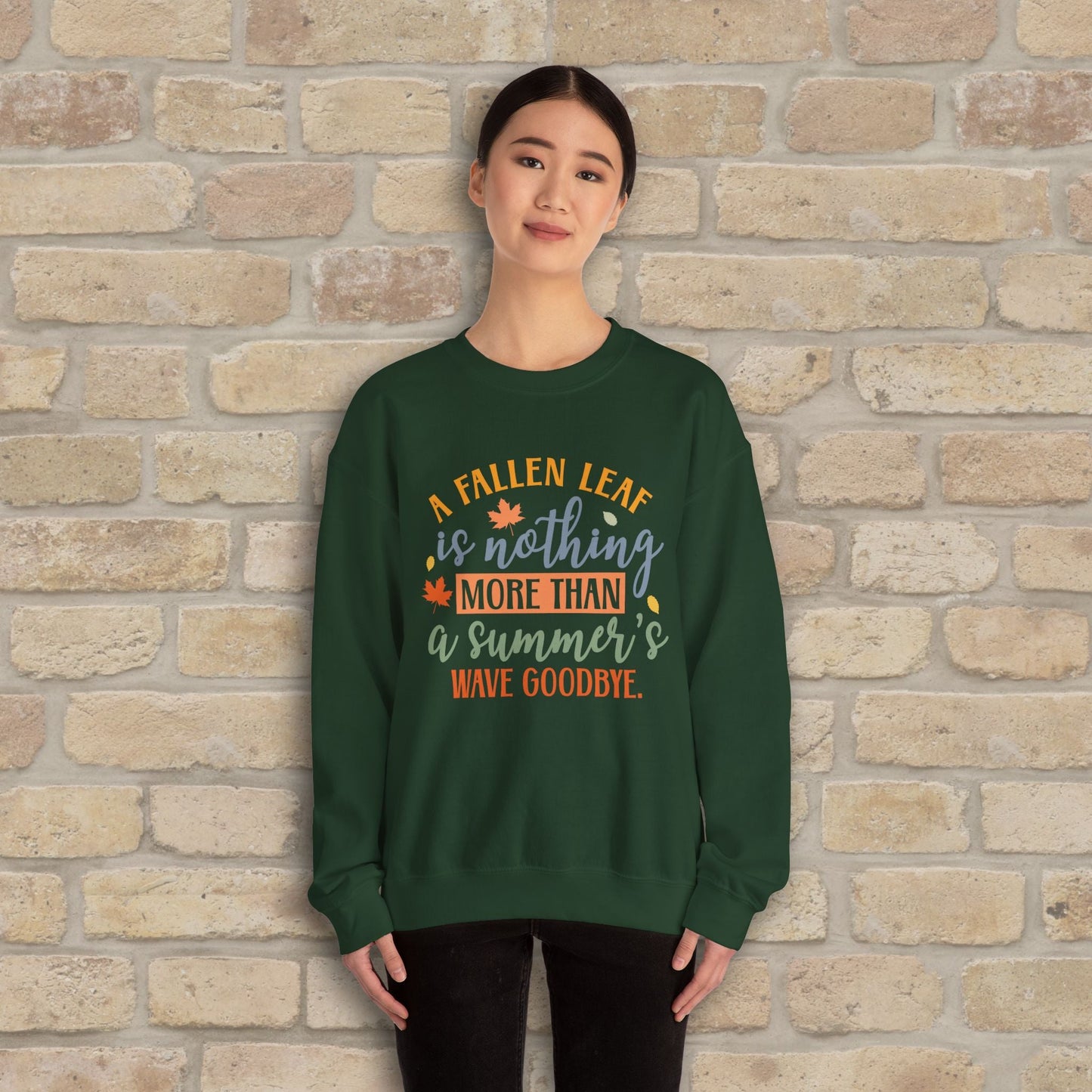 Mostly Text Summer's Wave Goodbye Sweatshirt - Vibrant Styles