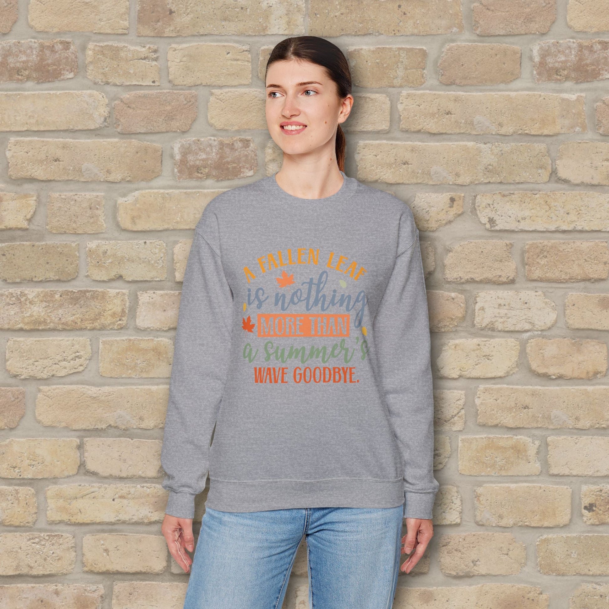Mostly Text Summer's Wave Goodbye Sweatshirt - Vibrant Styles