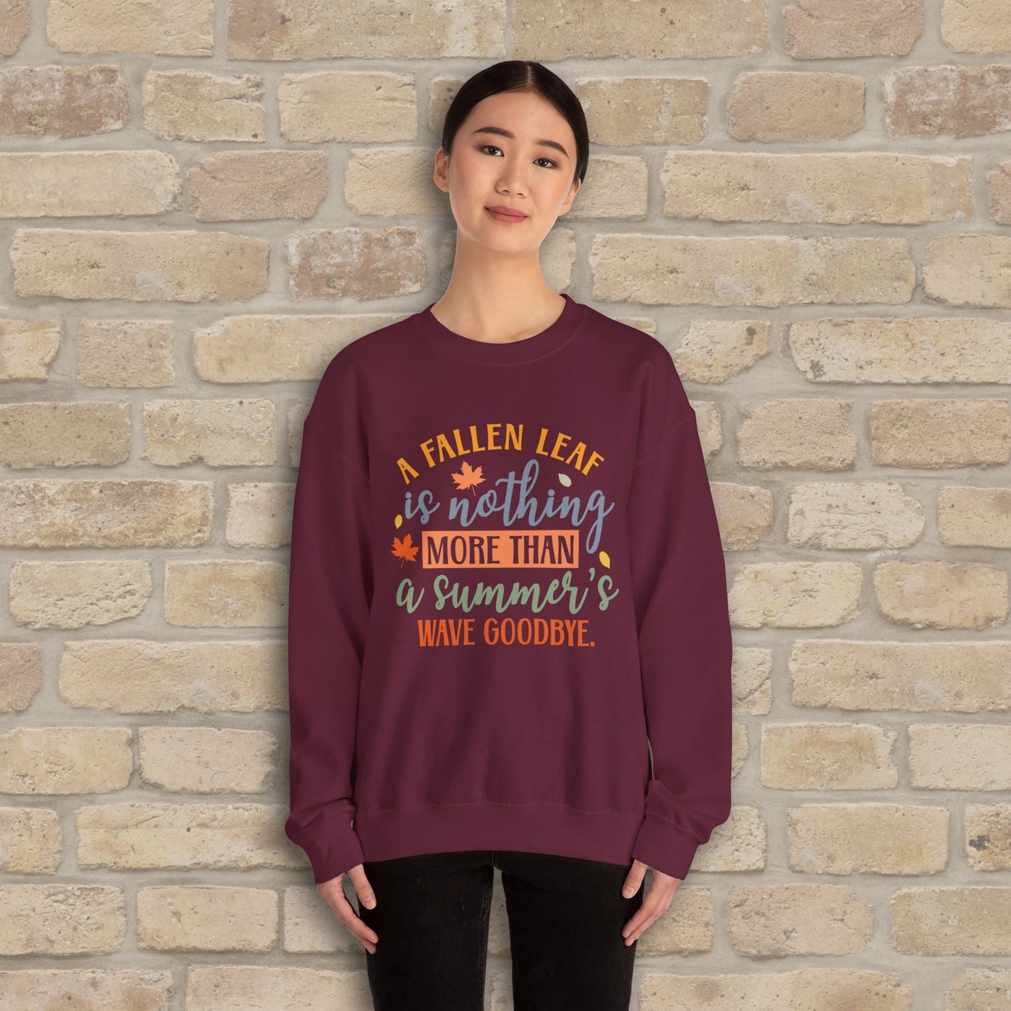 Mostly Text Summer's Wave Goodbye Sweatshirt - Vibrant Styles