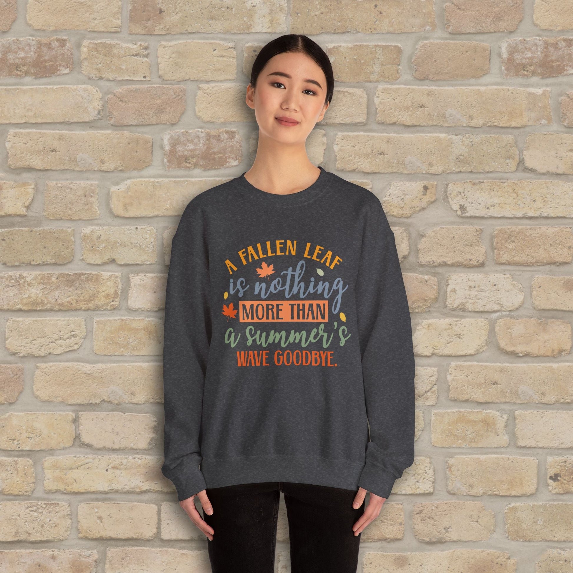 Mostly Text Summer's Wave Goodbye Sweatshirt - Vibrant Styles