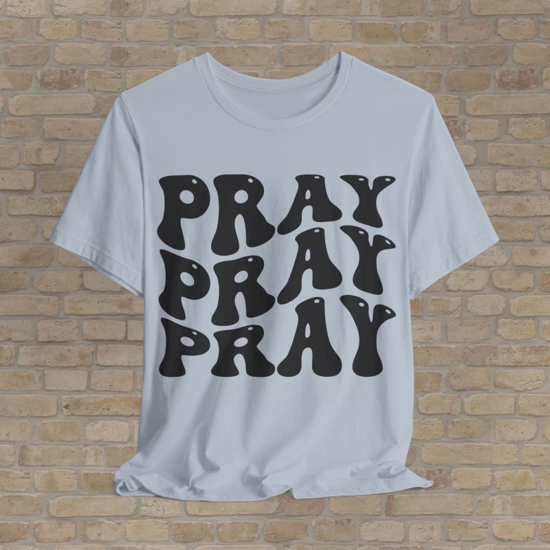 Text Only T-Shirts Triple Prayer Power Tee - Vibrant Styles
