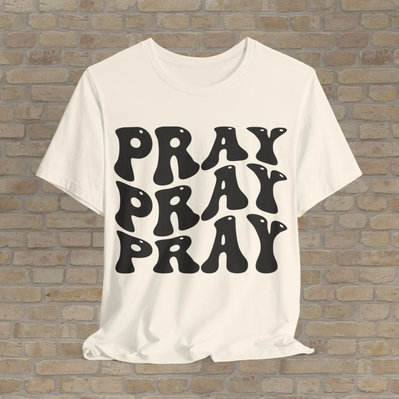 Text Only T-Shirts Triple Prayer Power Tee - Vibrant Styles