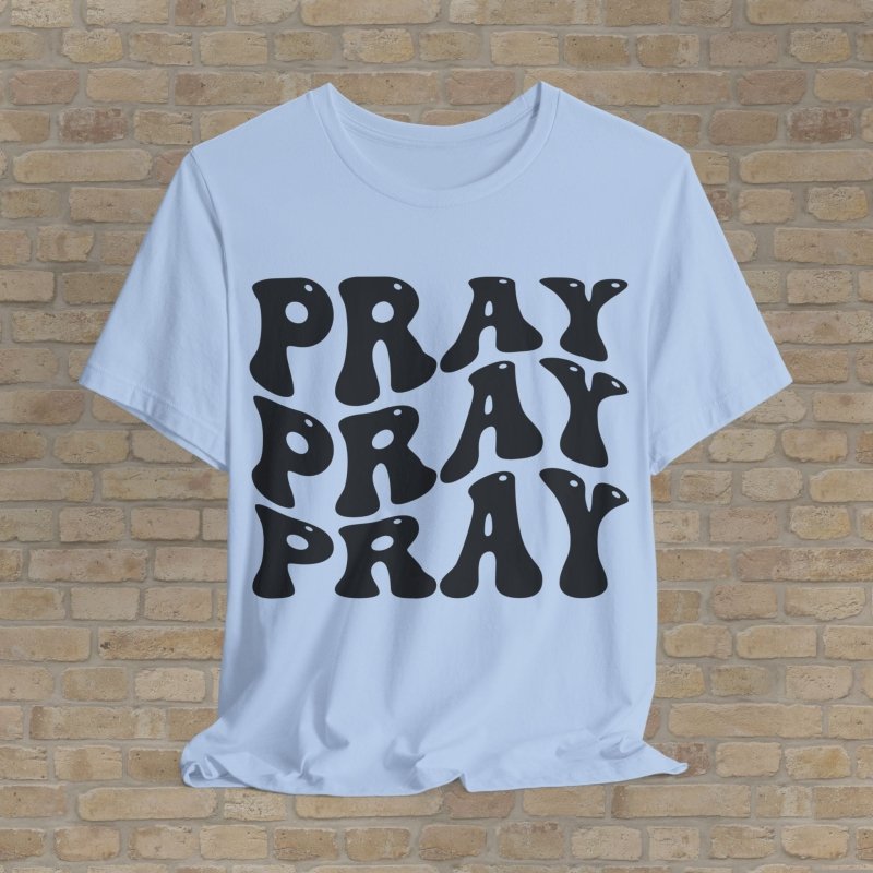 Text Only T-Shirts Triple Prayer Power Tee - Vibrant Styles