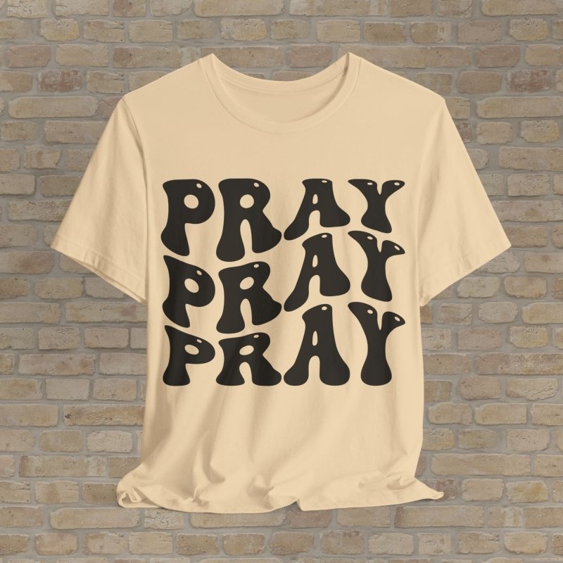 Text Only T-Shirts Triple Prayer Power Tee - Vibrant Styles