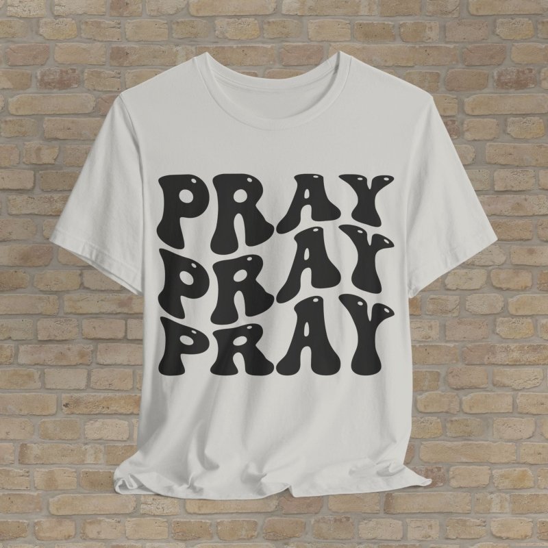 Text Only T-Shirts Triple Prayer Power Tee - Vibrant Styles