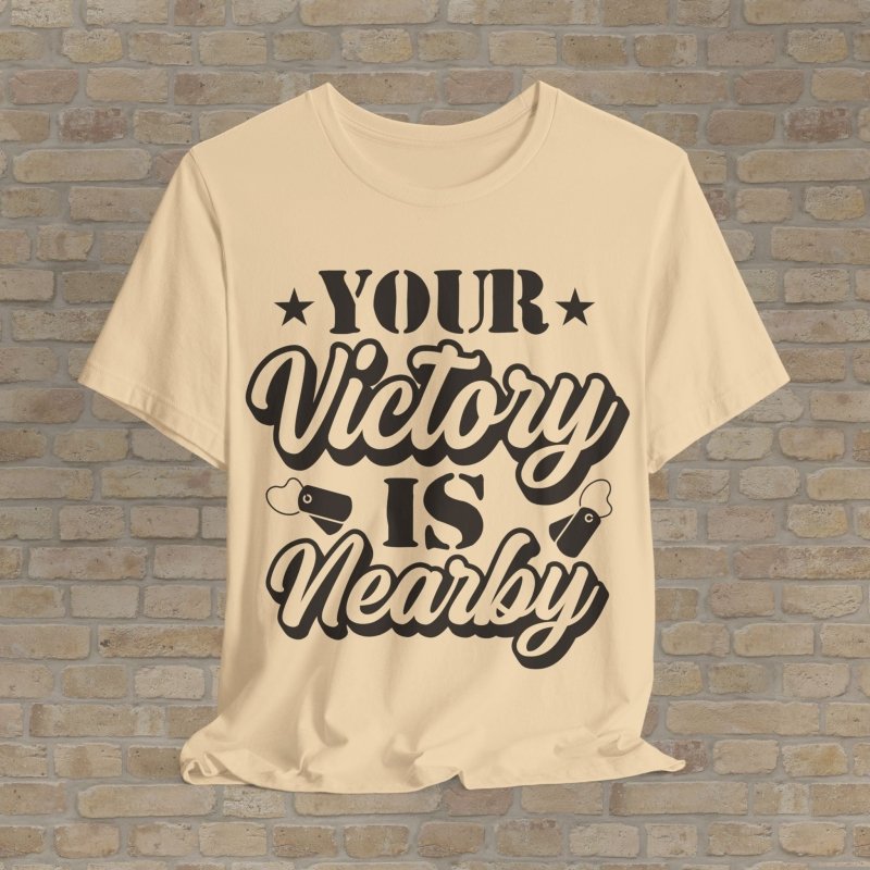 Mostly Text T-Shirts Victory Awaits Tee - Vibrant Styles
