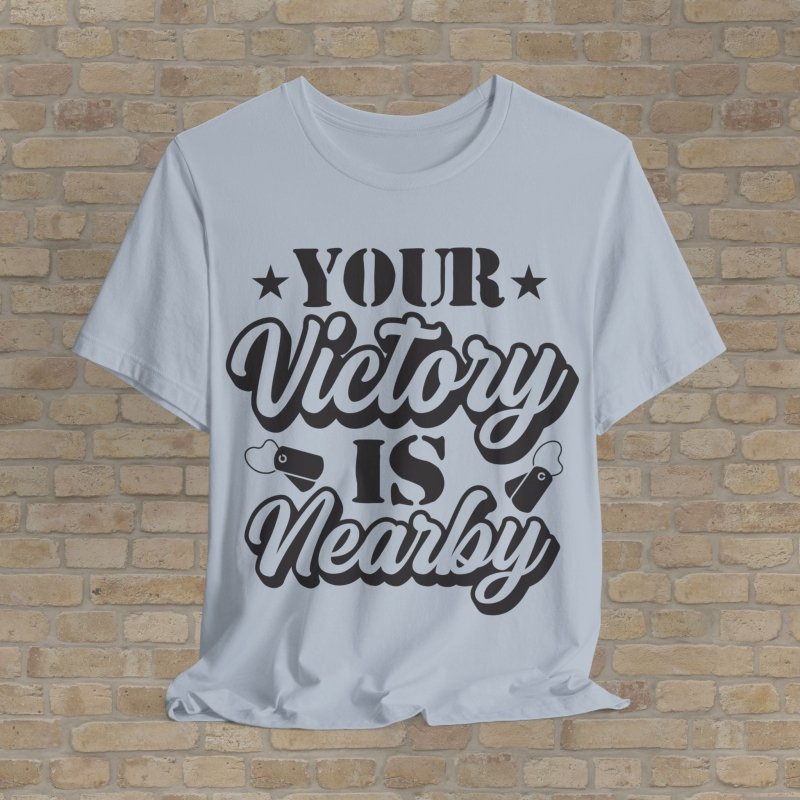 Mostly Text T-Shirts Victory Awaits Tee - Vibrant Styles