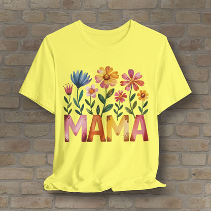 Graphic & Text T-Shirts Watercolor Garden Mama Tee - Vibrant Styles